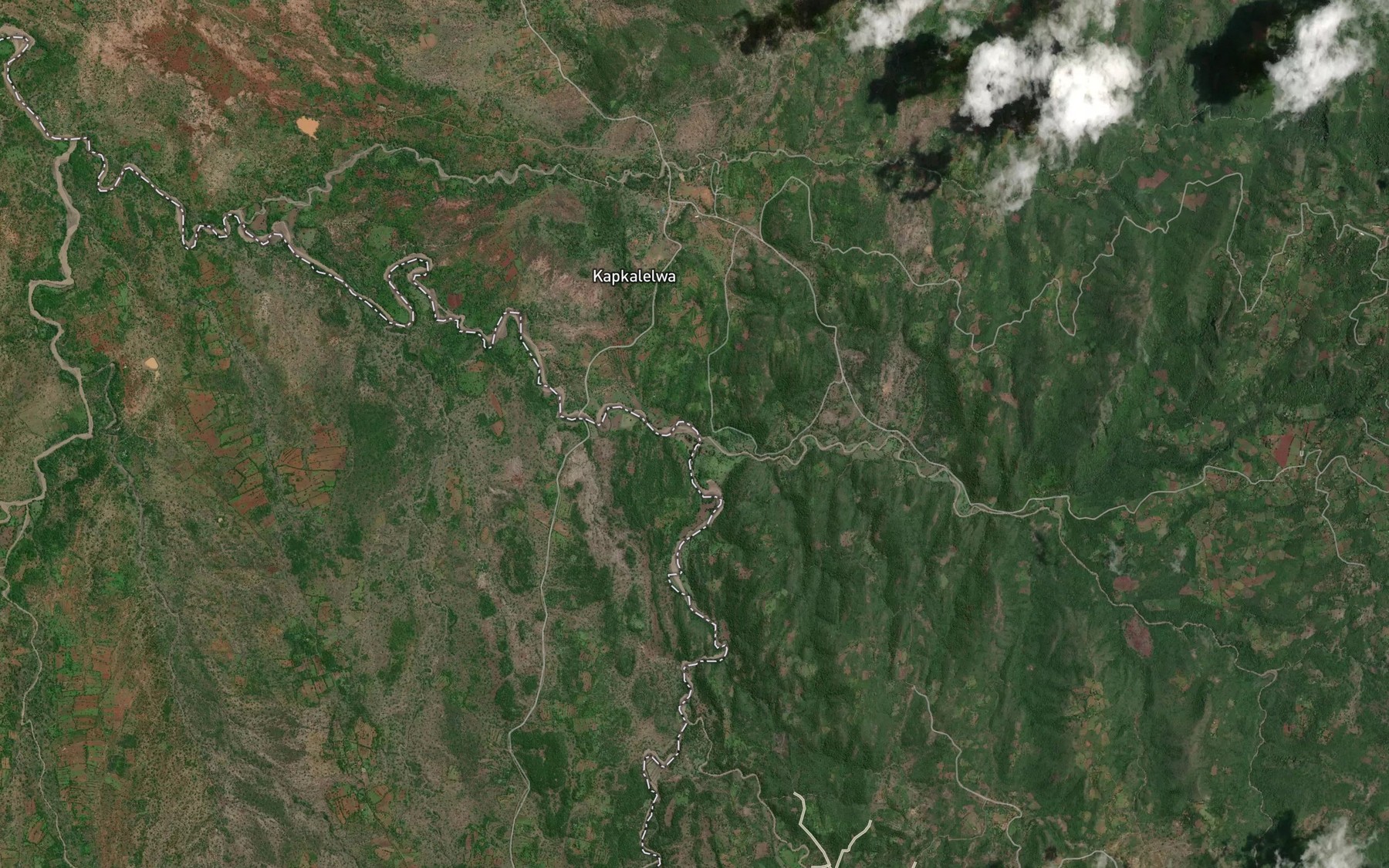 Satellite map of the Siwa
