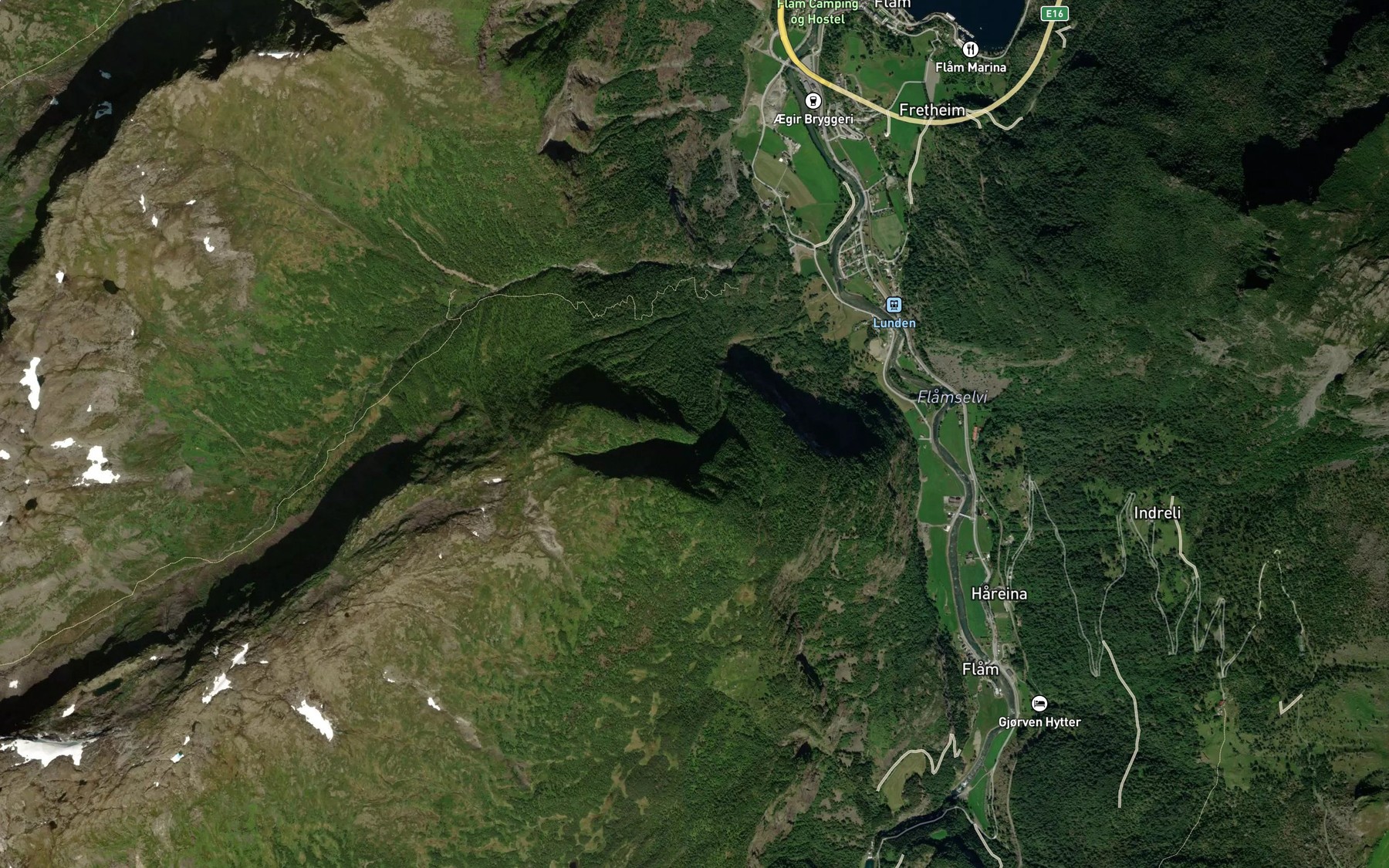 Satellite map of the Hilda