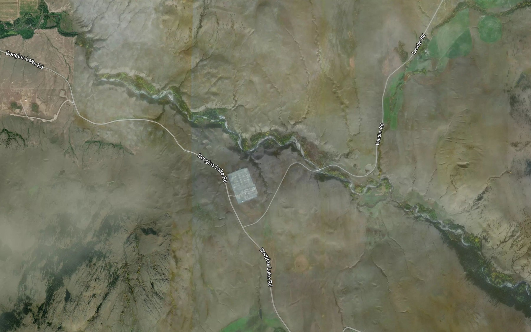 Satellite map of the Howse Creek