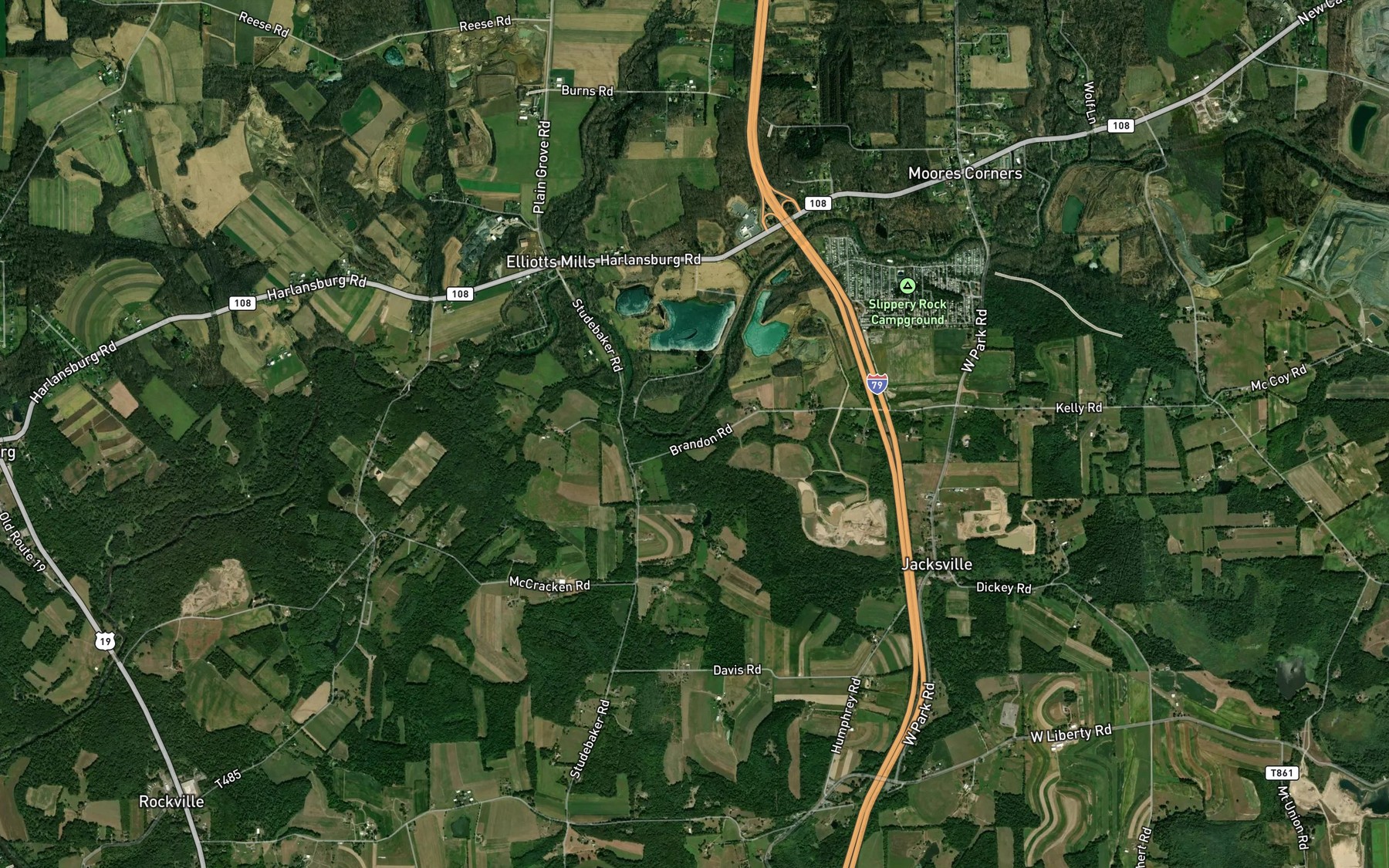 Satellite map of the Black Run