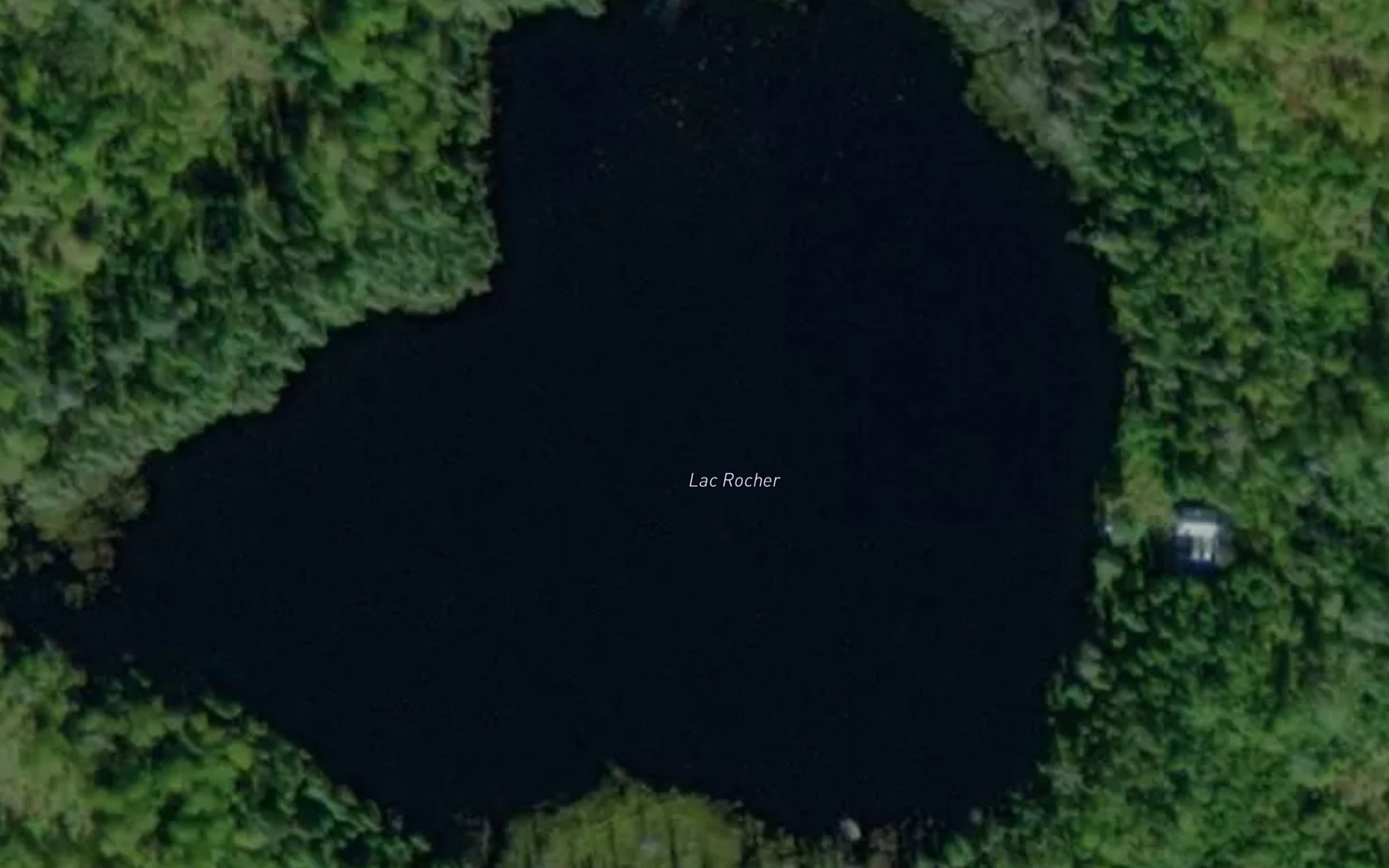 Satellite map of the Lac Rocher