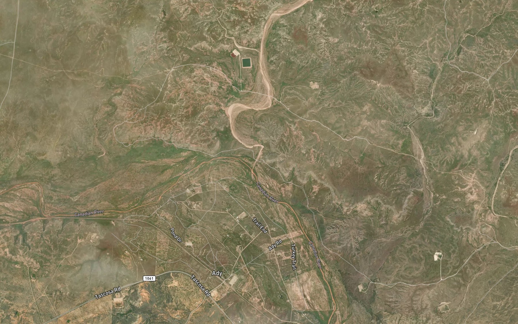 Satellite map of the Indian Creek