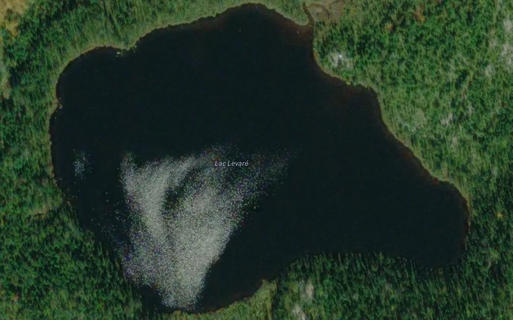 Satellite map of the Lac Levare