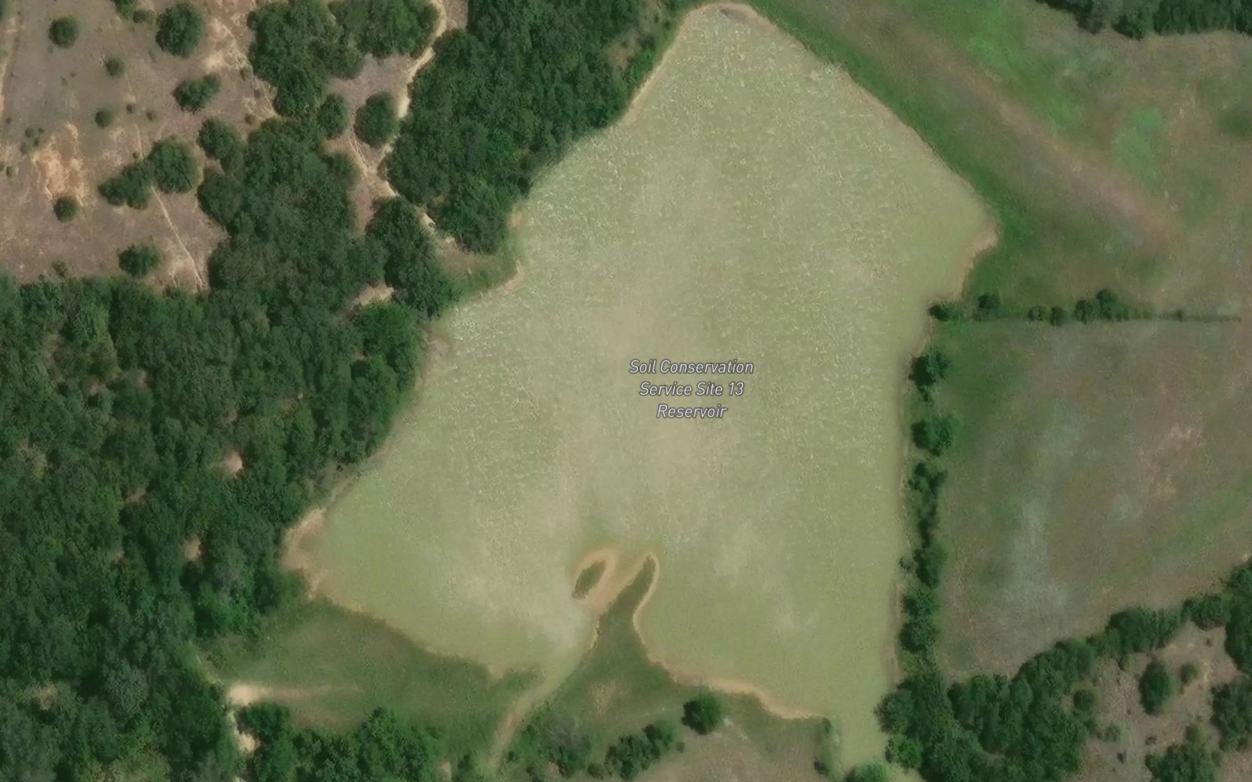 Satellite map of the Reservoir Number Thirteen