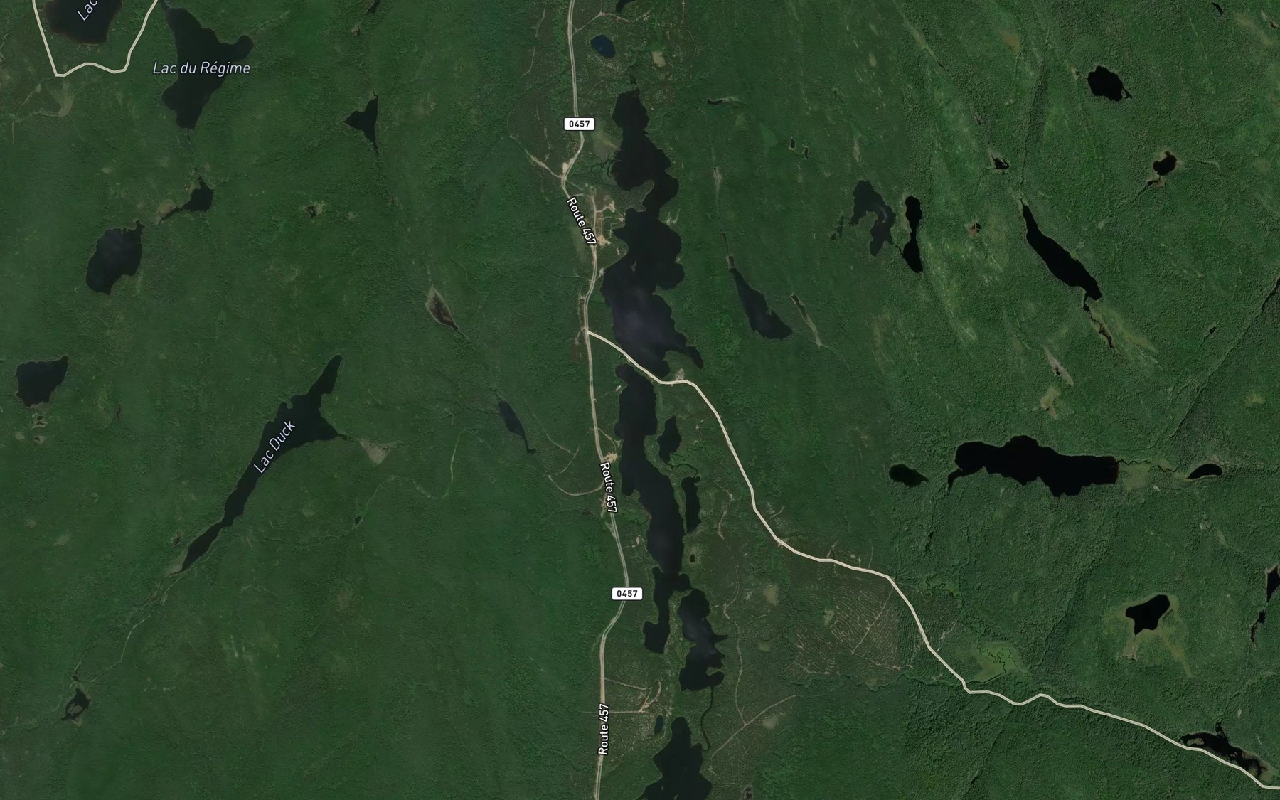 Satellite map of the Lac Lavigne