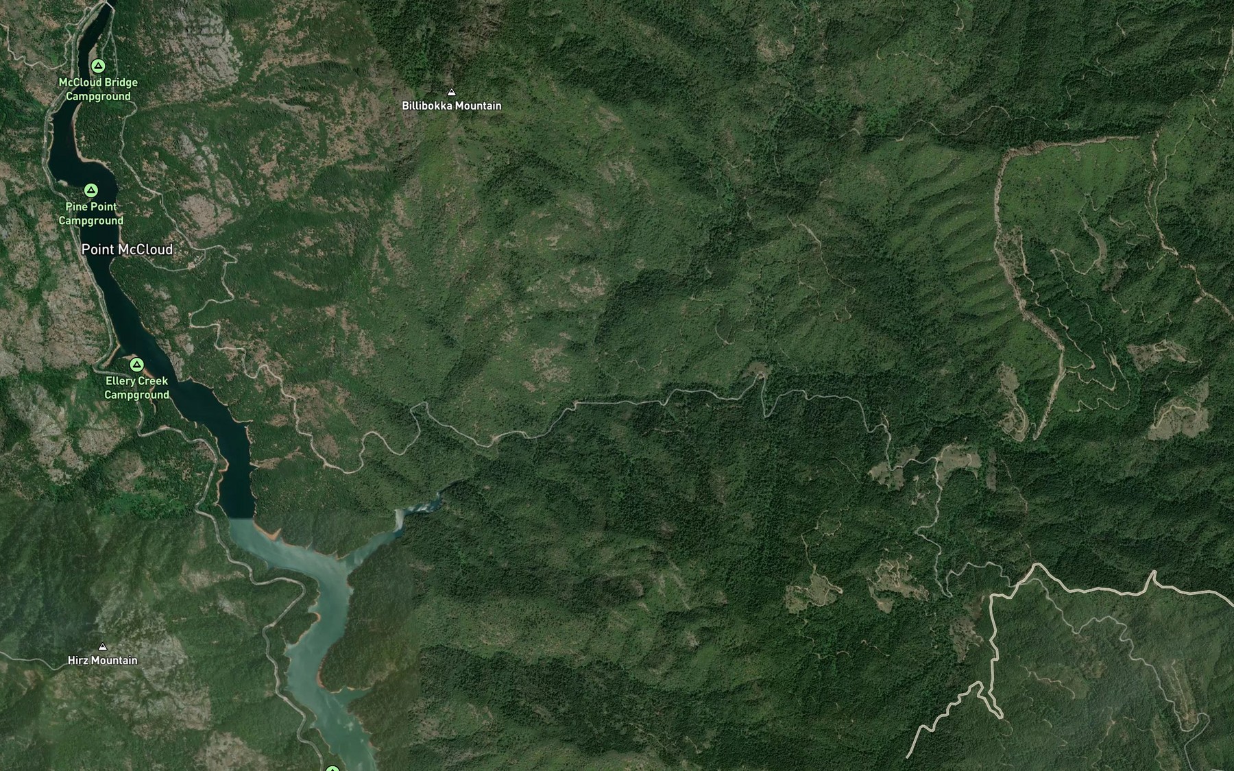 Satellite map of the North Fork Nosoni Creek