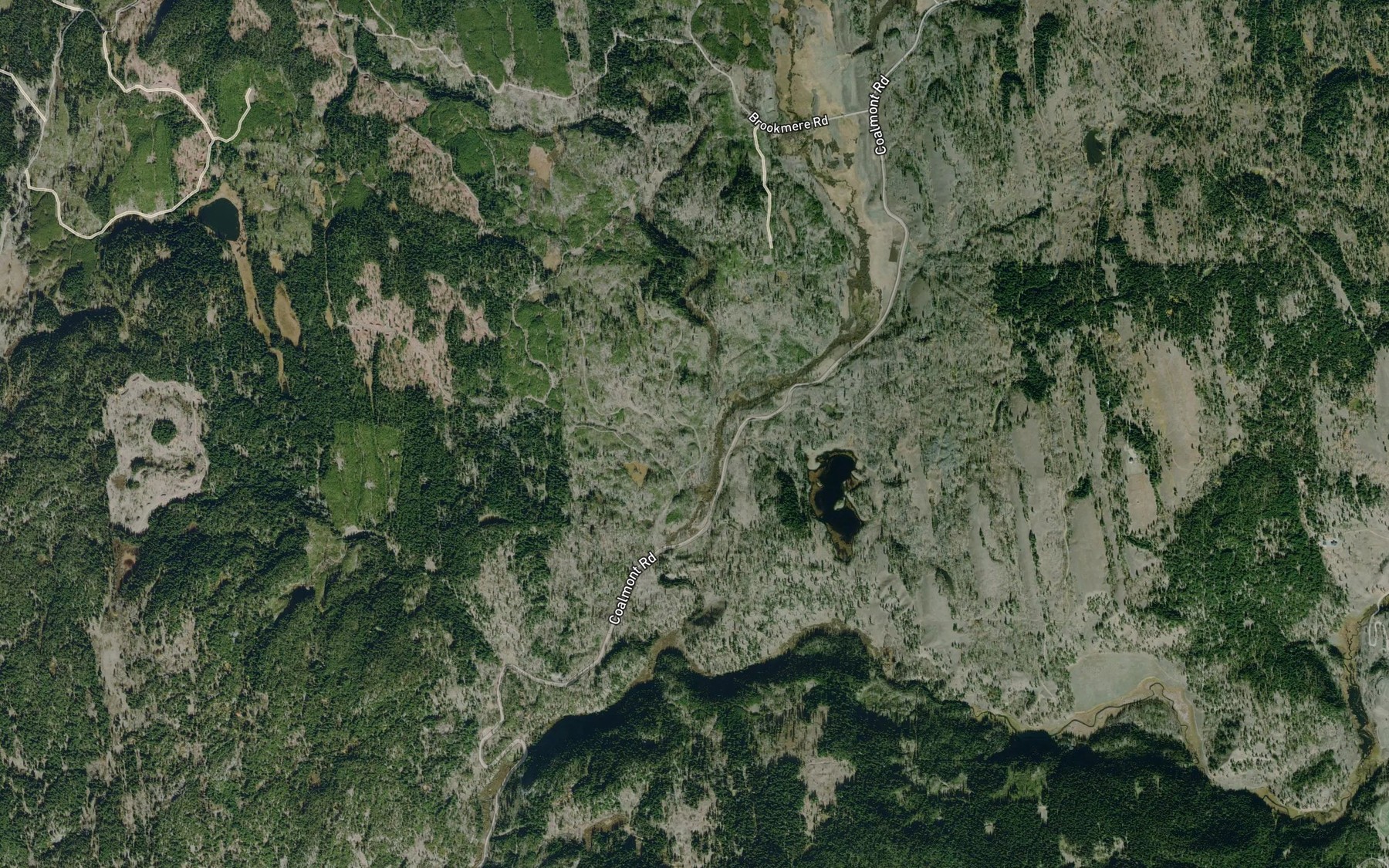 Satellite map of the Angstadt Creek