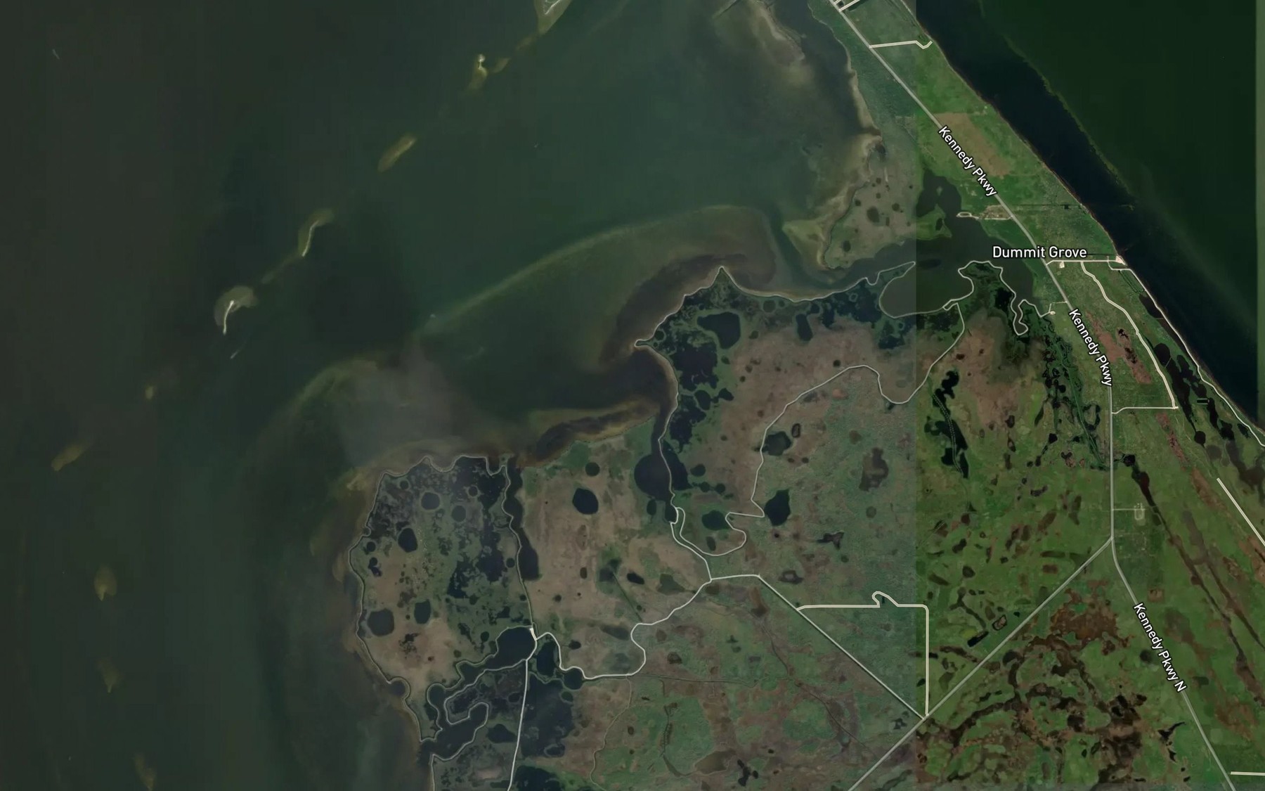 Satellite map of the Marsh Bay