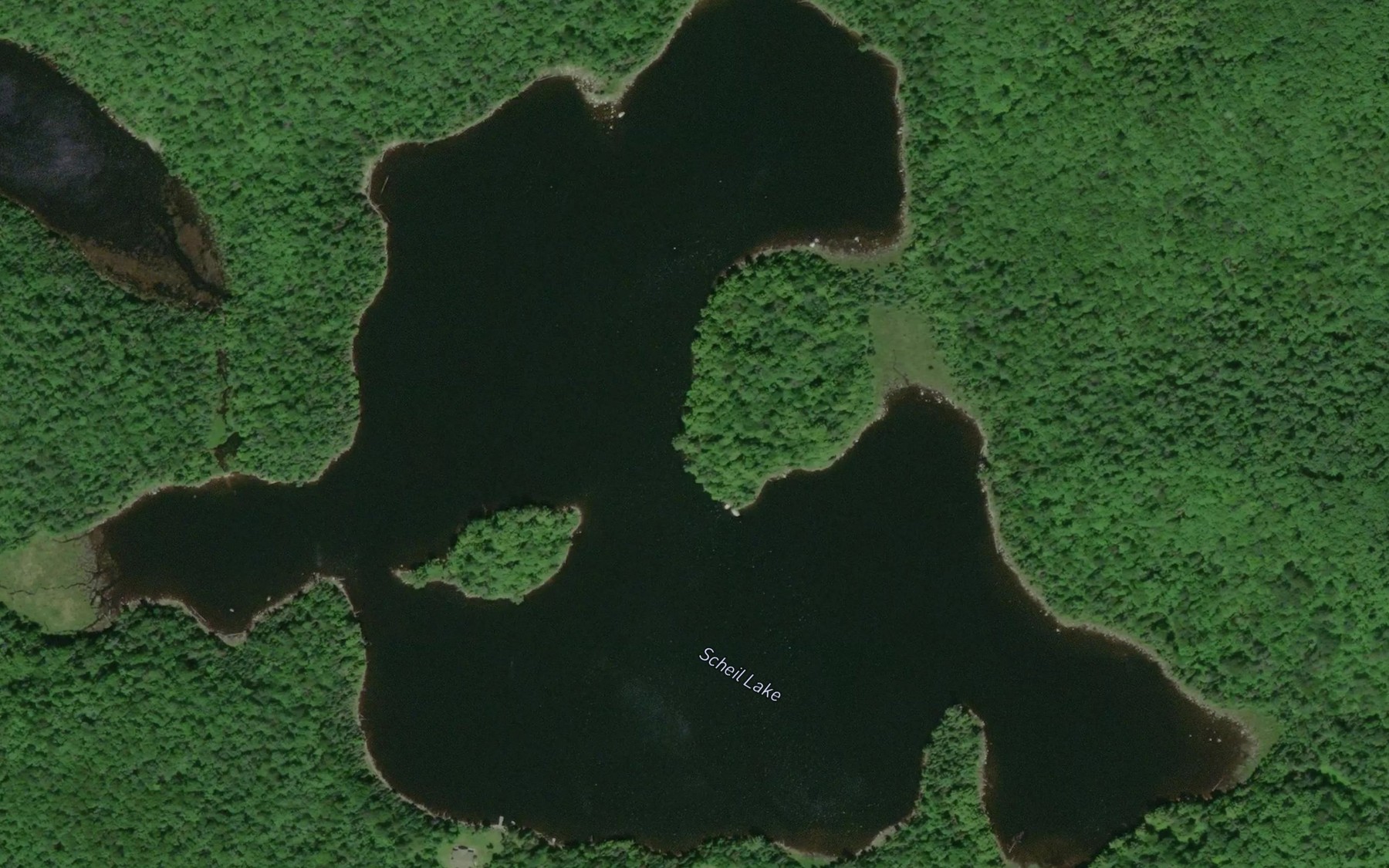 Satellite map of the Scheil Lake