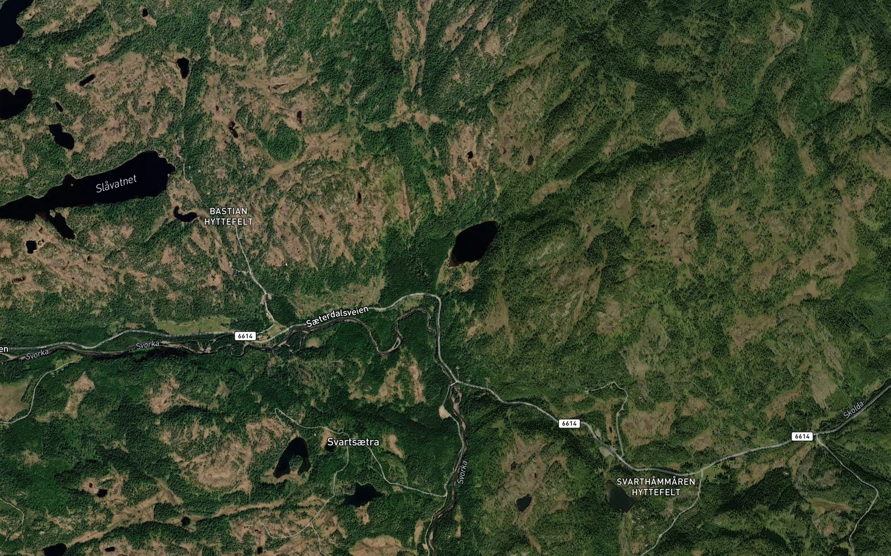 Satellite map of the Djuplibekken