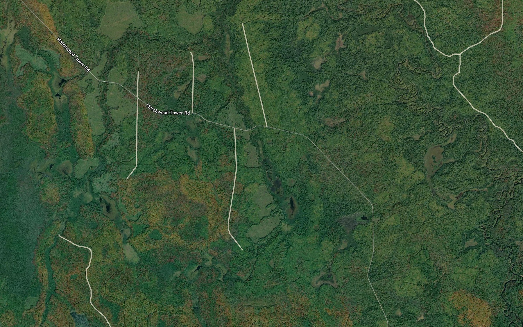 Satellite map of the Bebeau Creek