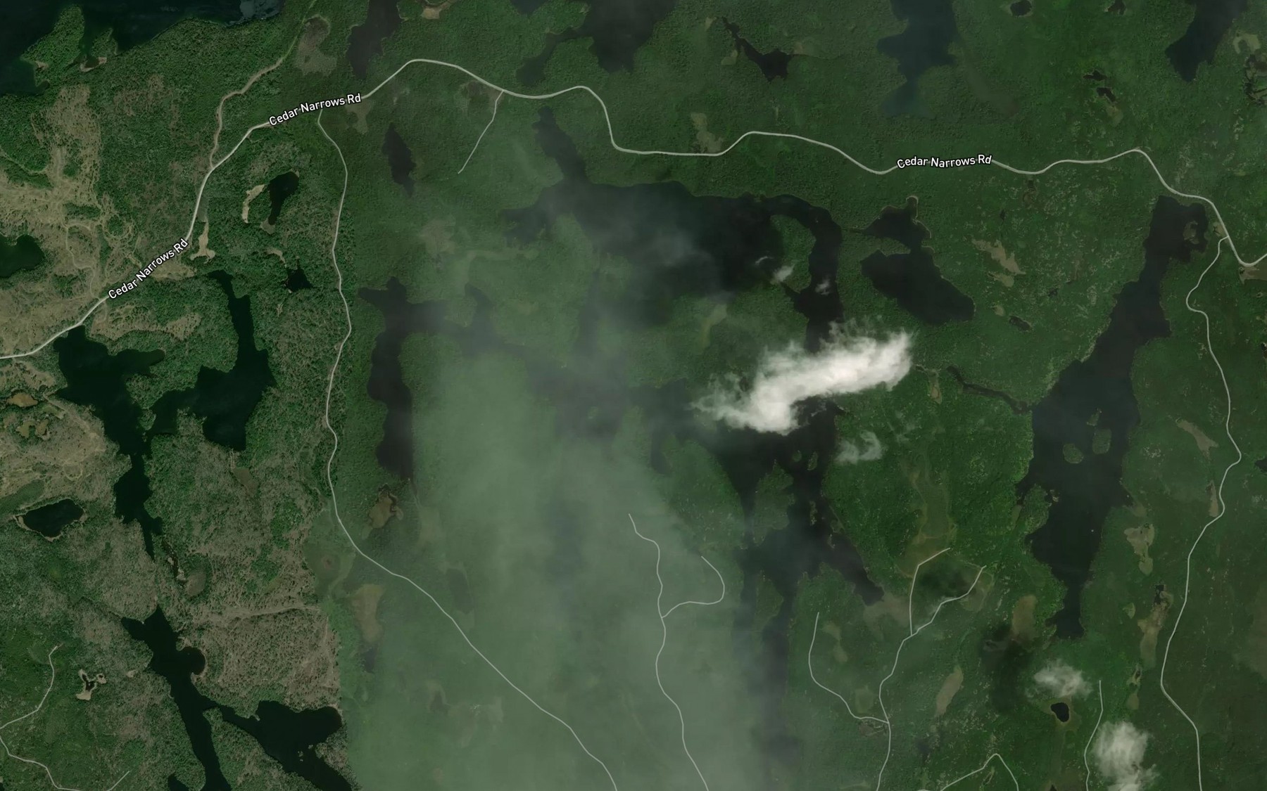 Satellite map of the Bat Lake