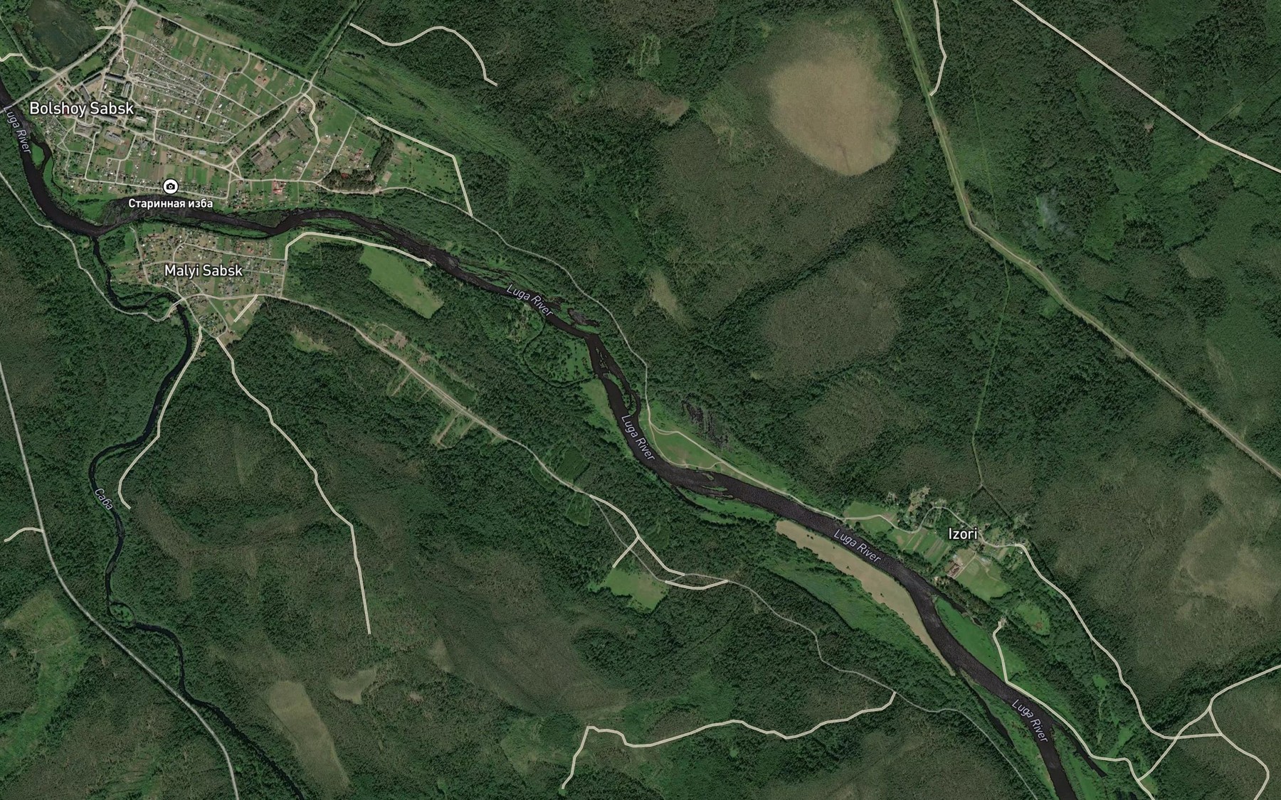 Satellite map of the Glubokiy