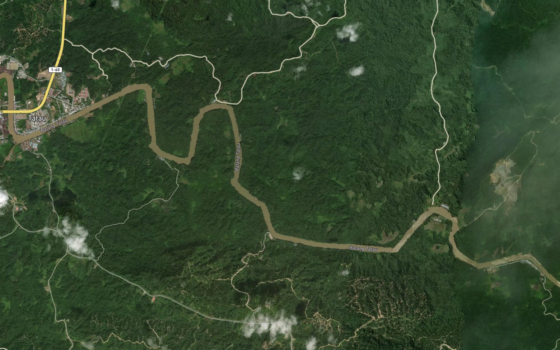 Satellite map of the Sungai Entangai