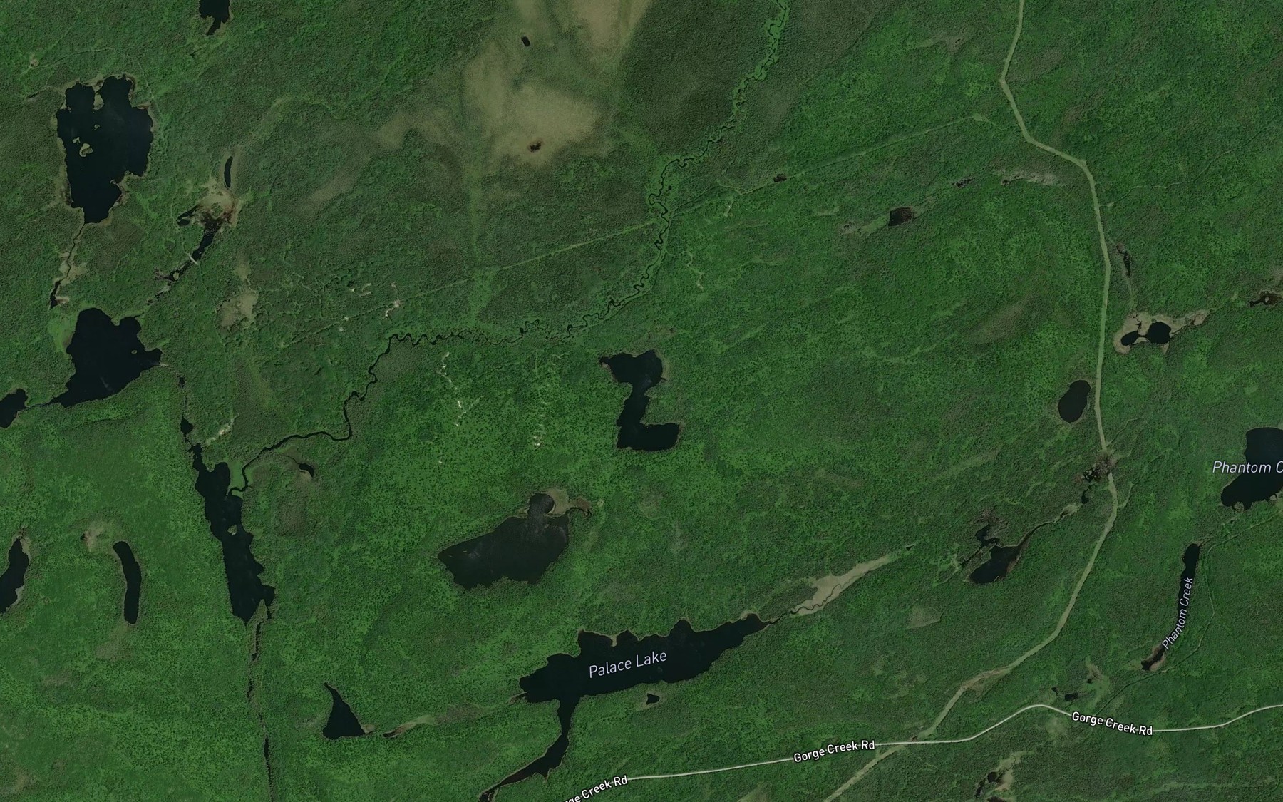 Satellite map of the Piper Lake