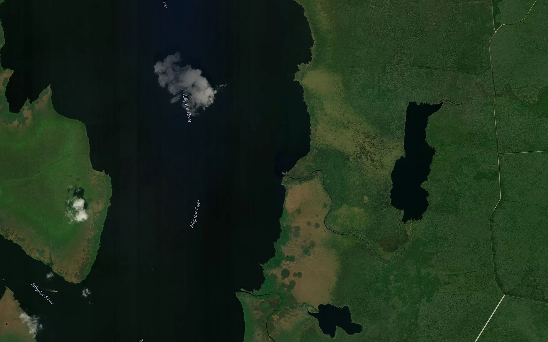 Satellite map of the Whipping Creek