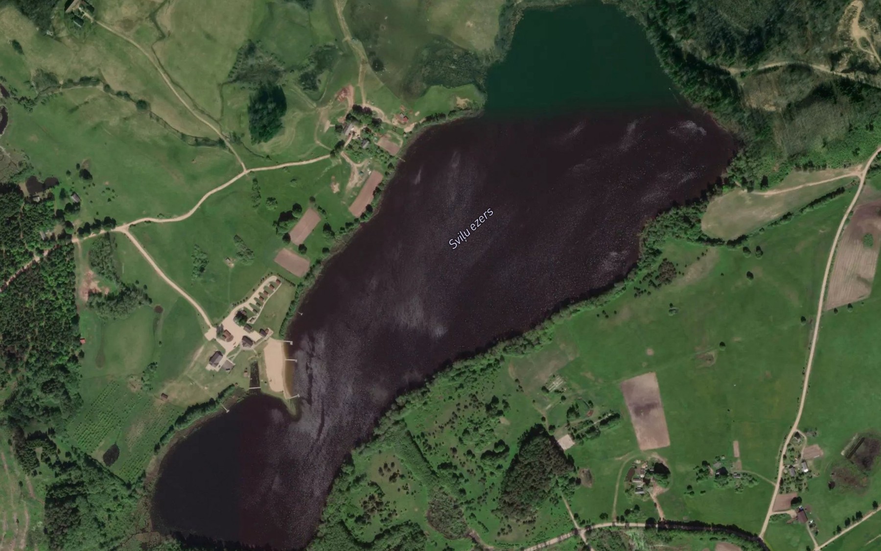 Satellite map of the Svilu ezers
