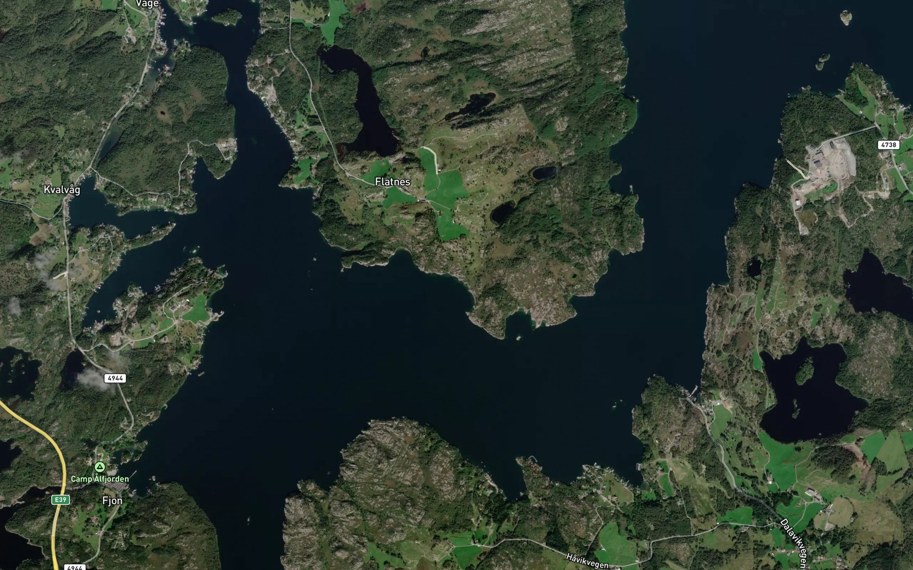 Satellite map of the Smevik