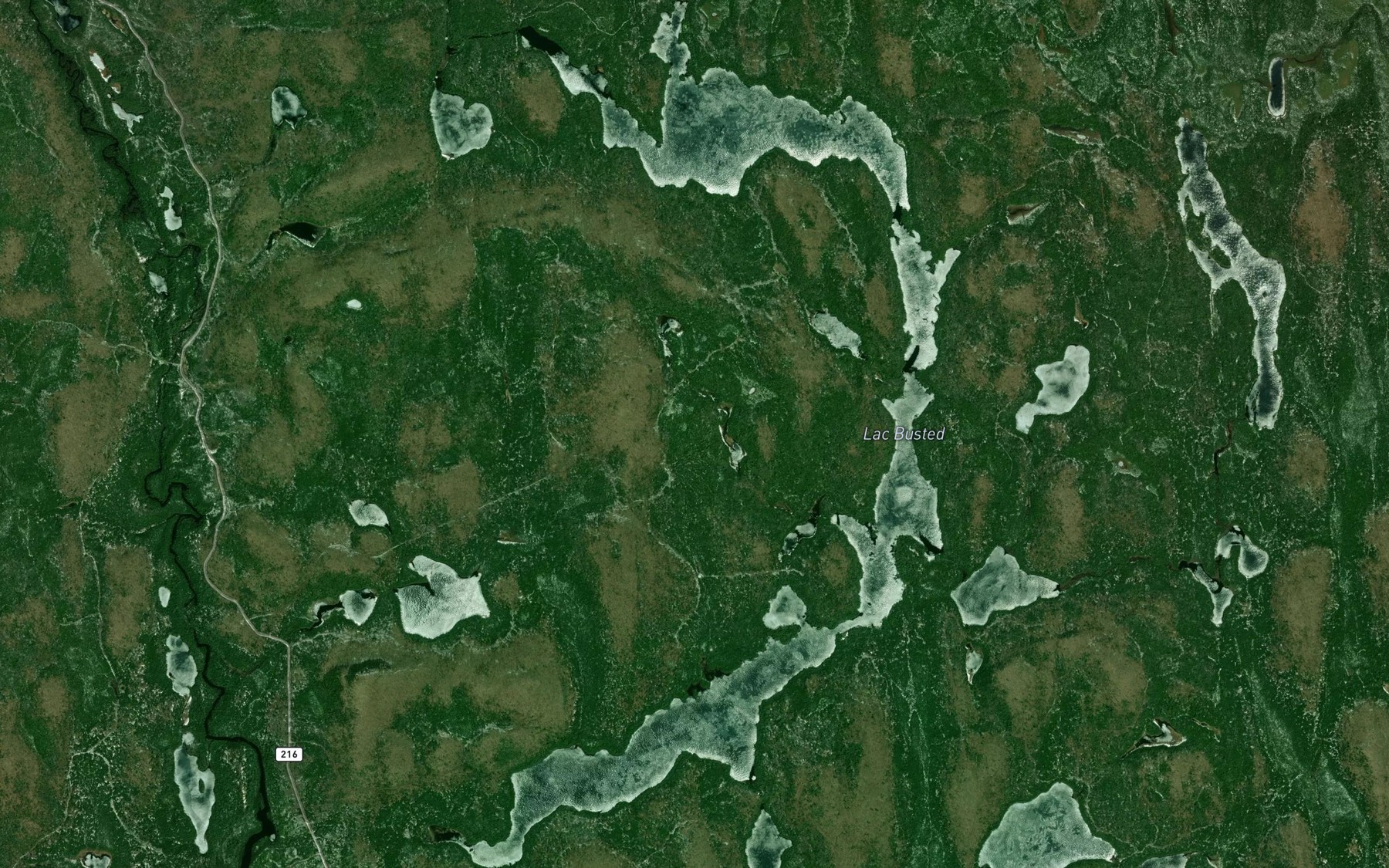 Satellite map of the Lac Busted