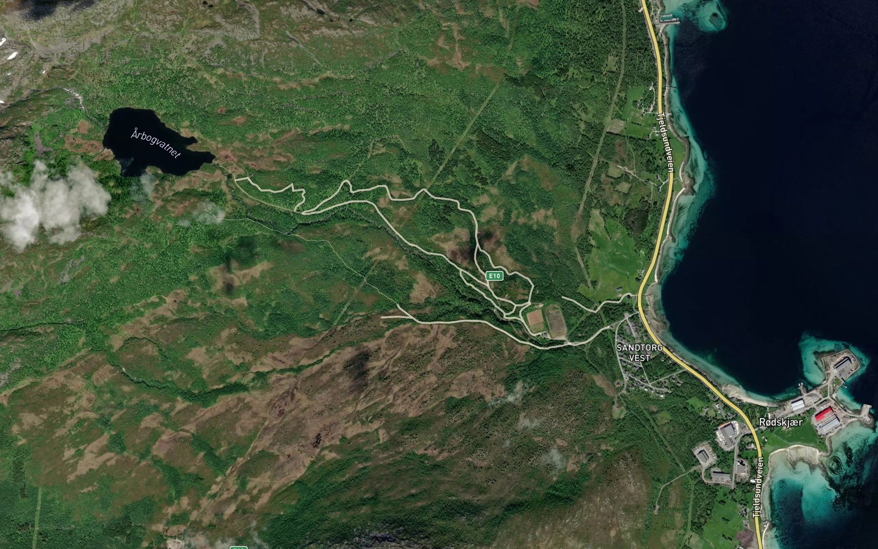 Satellite map of the Arbogelva