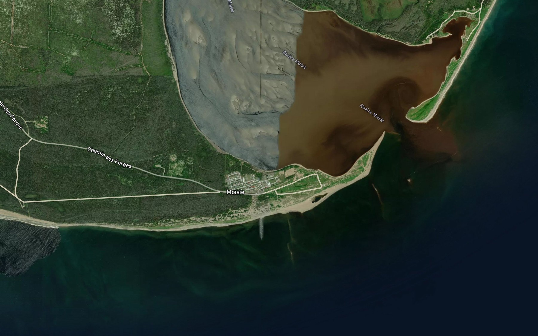 Satellite map of the Anse a Elzear