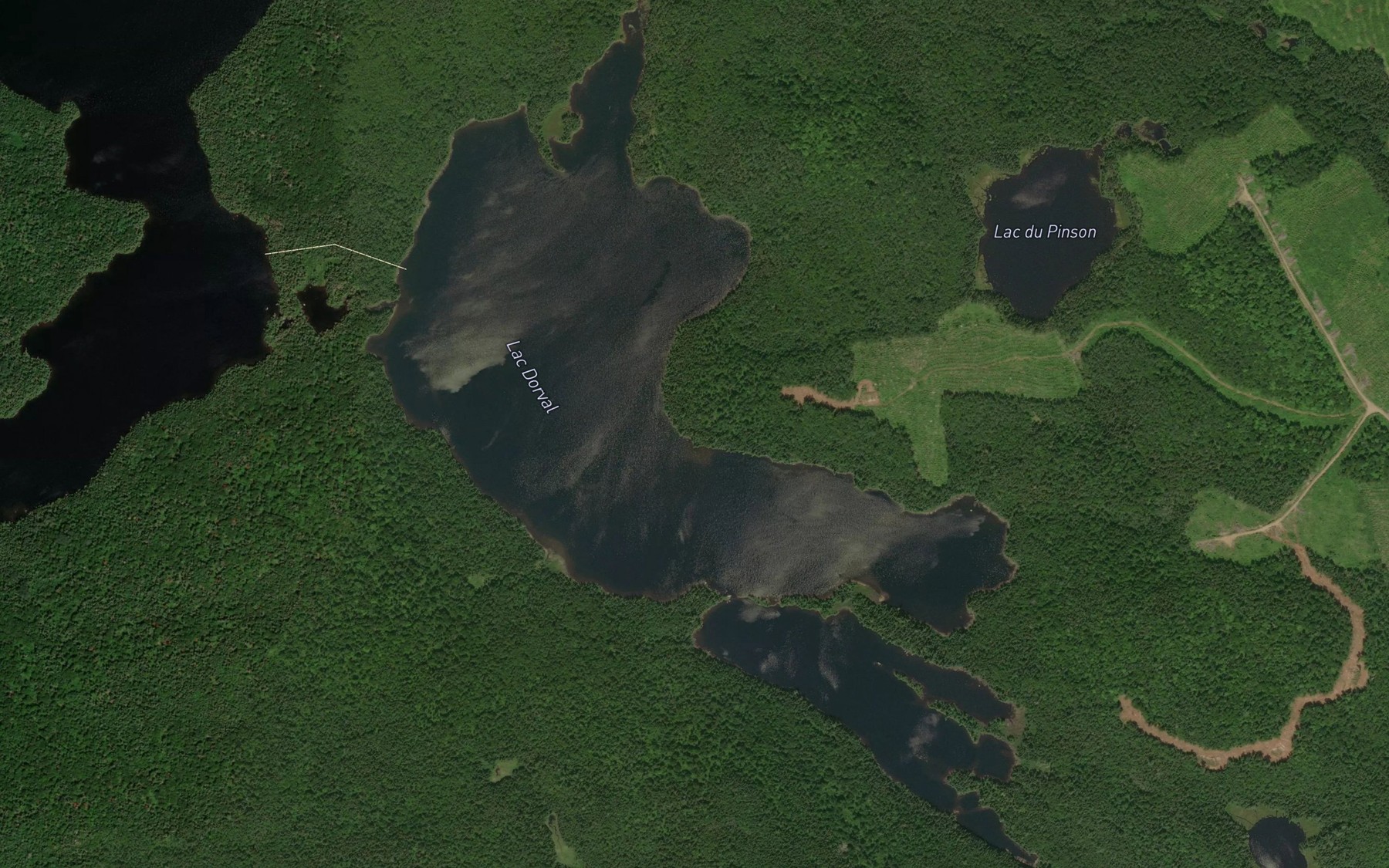 Satellite map of the Lac Dorval