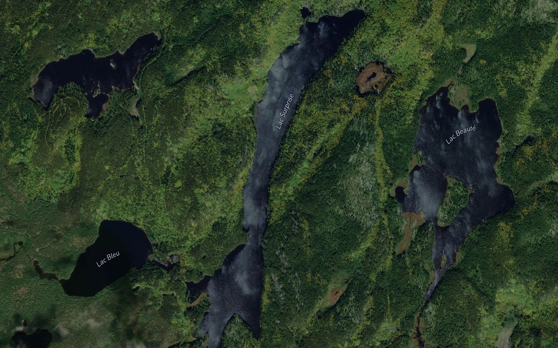 Satellite map of the Lac Surprise