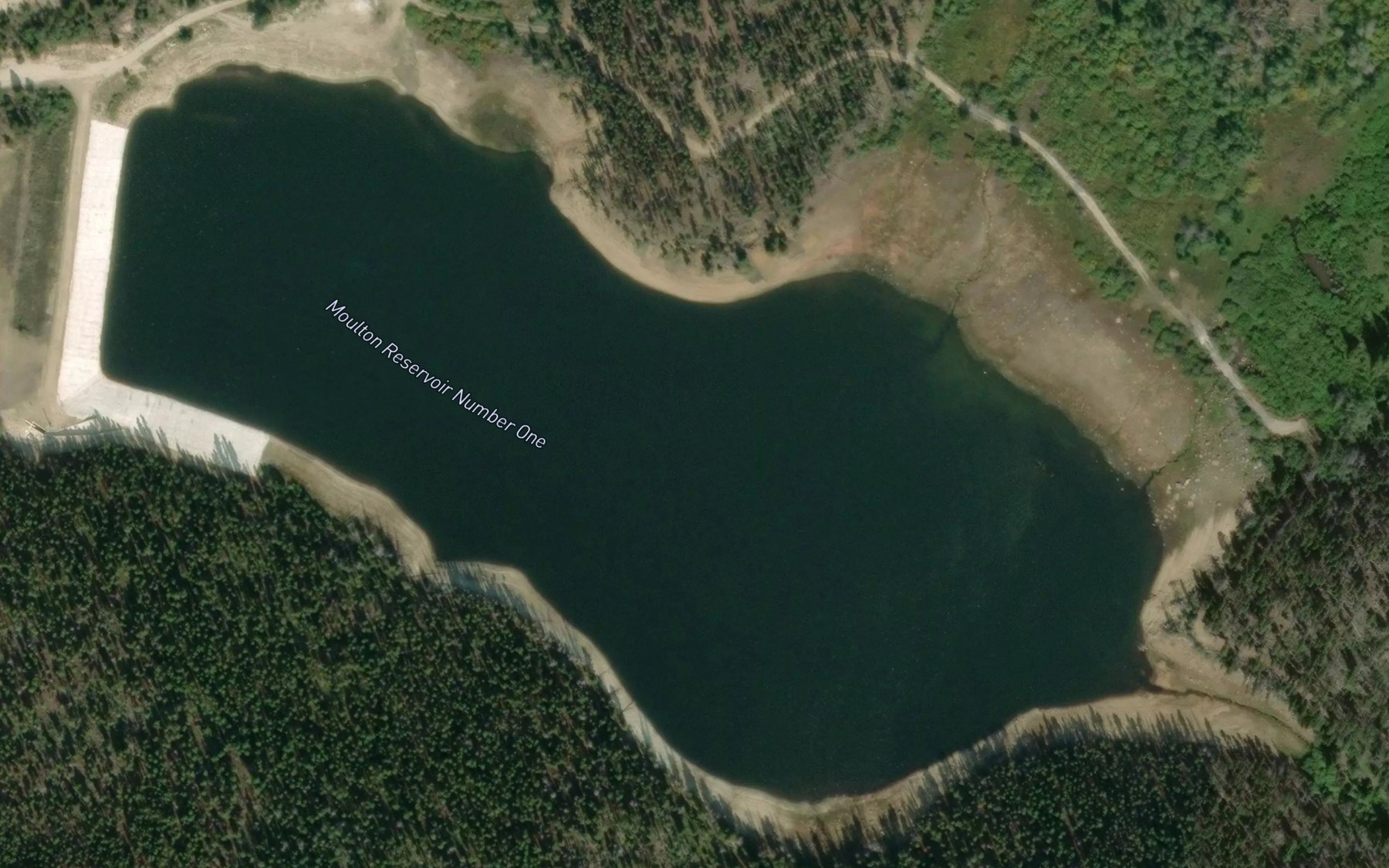 Satellite map of the Moulton Reservoir Number One