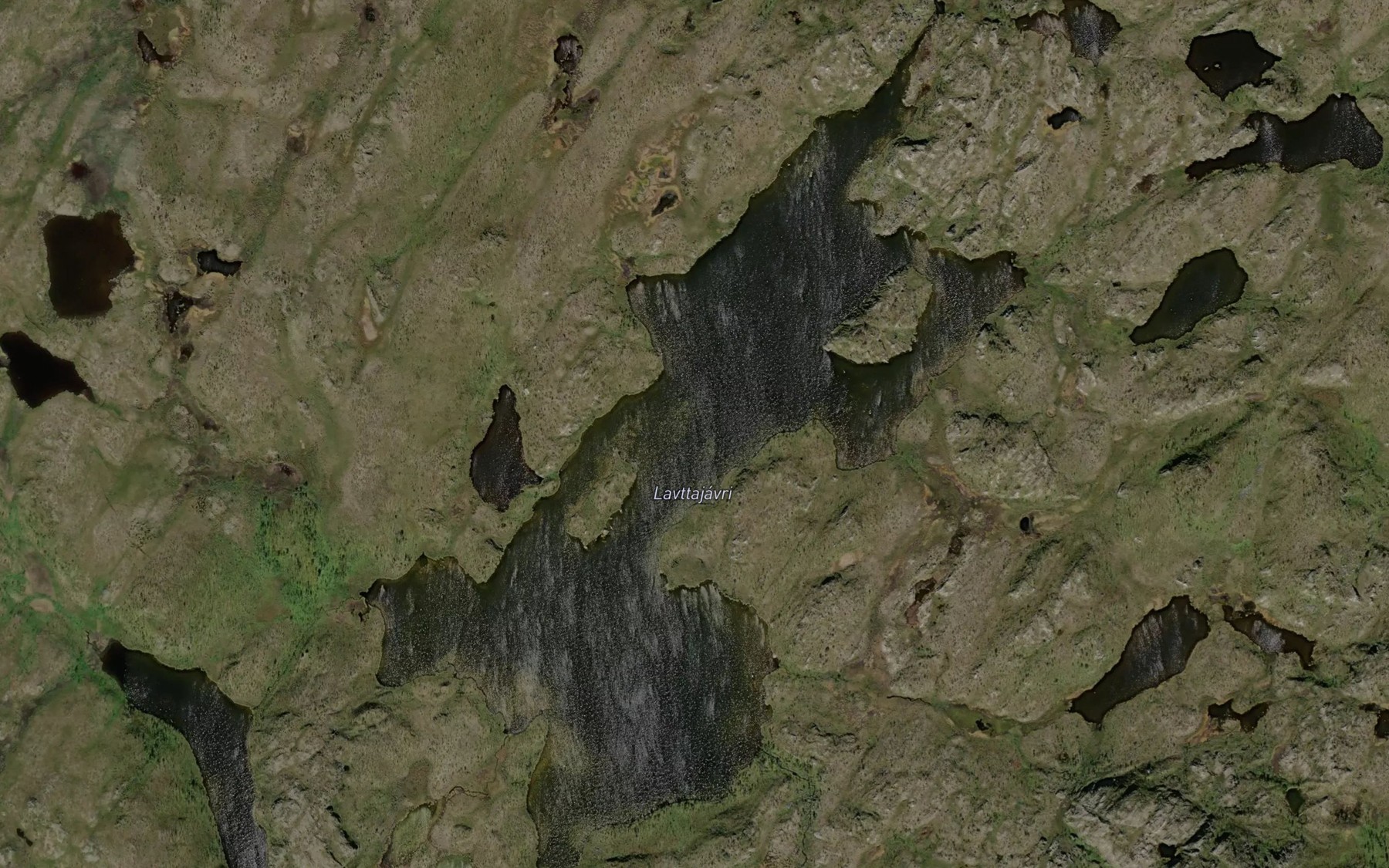Satellite map of the Lavtajavri