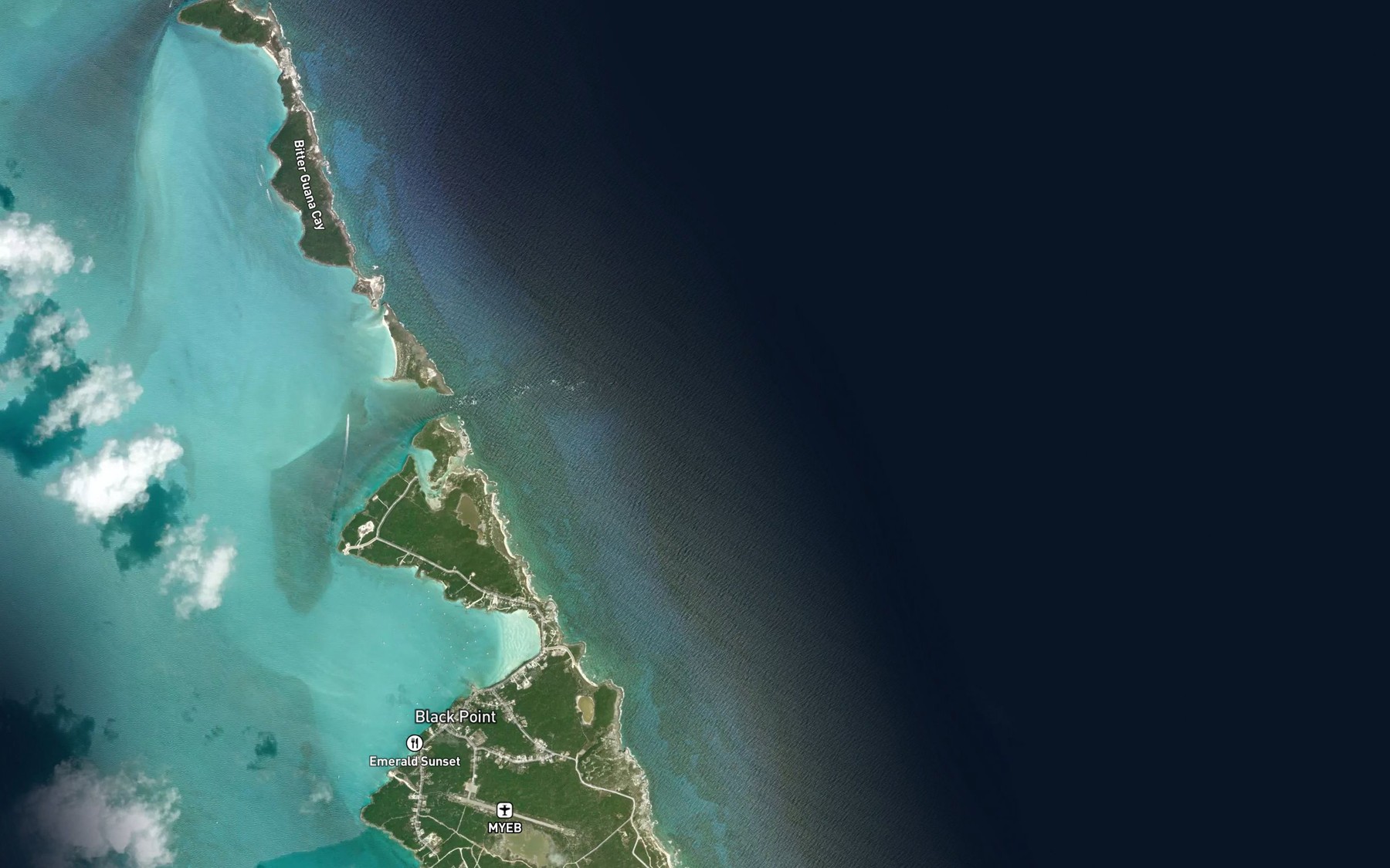 Satellite map of the White Horses