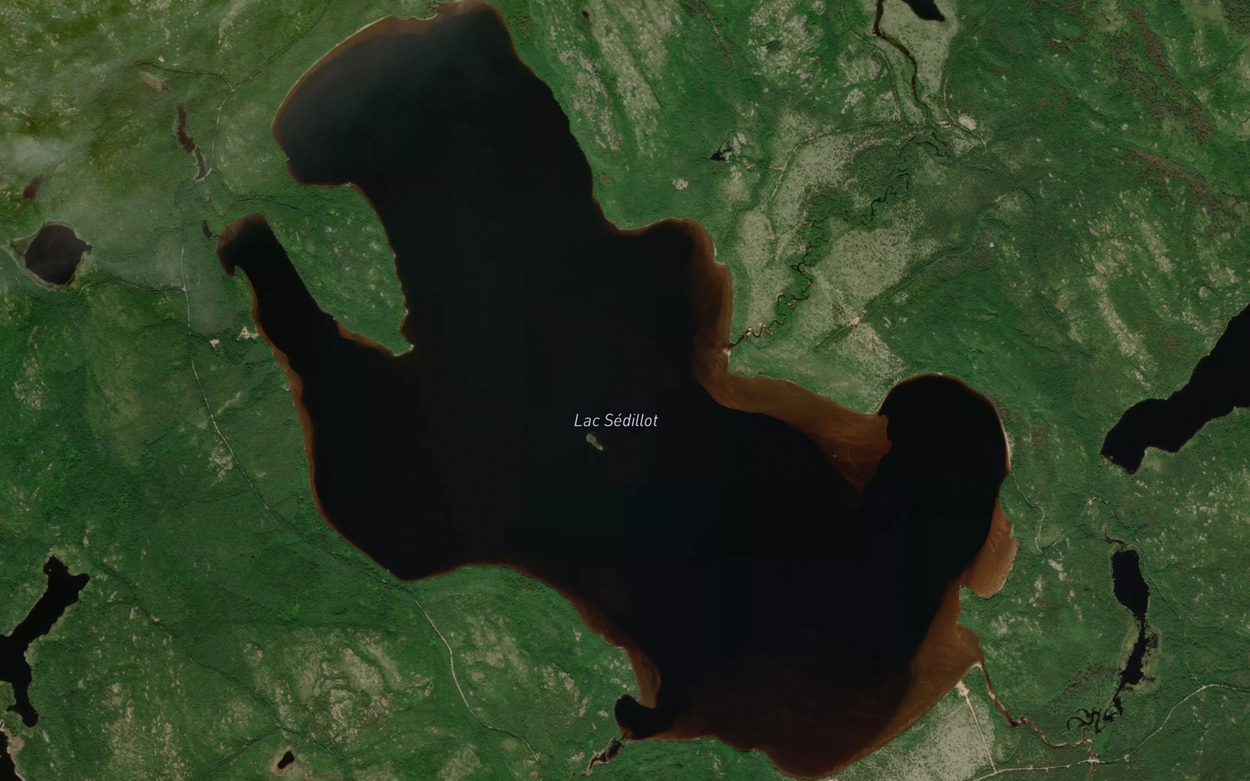 Satellite map of the Lac Sedillot