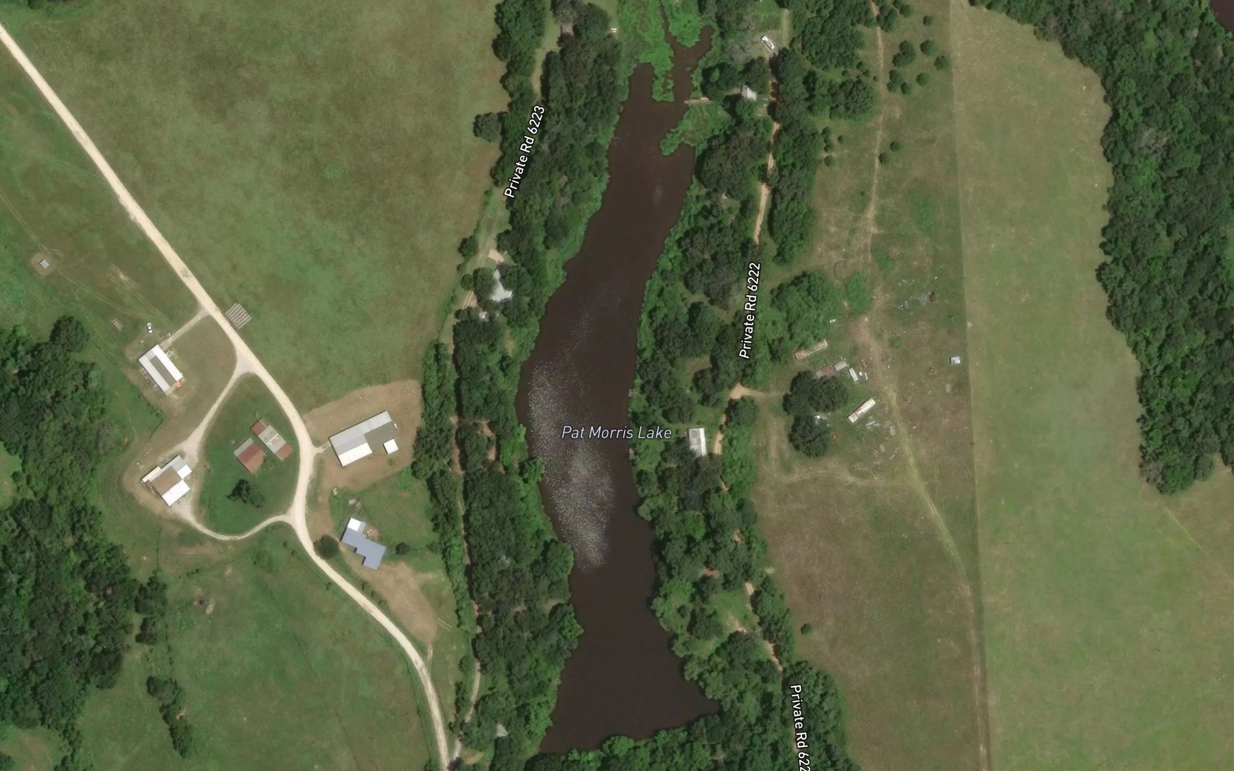 Satellite map of the Pat Morris Lake