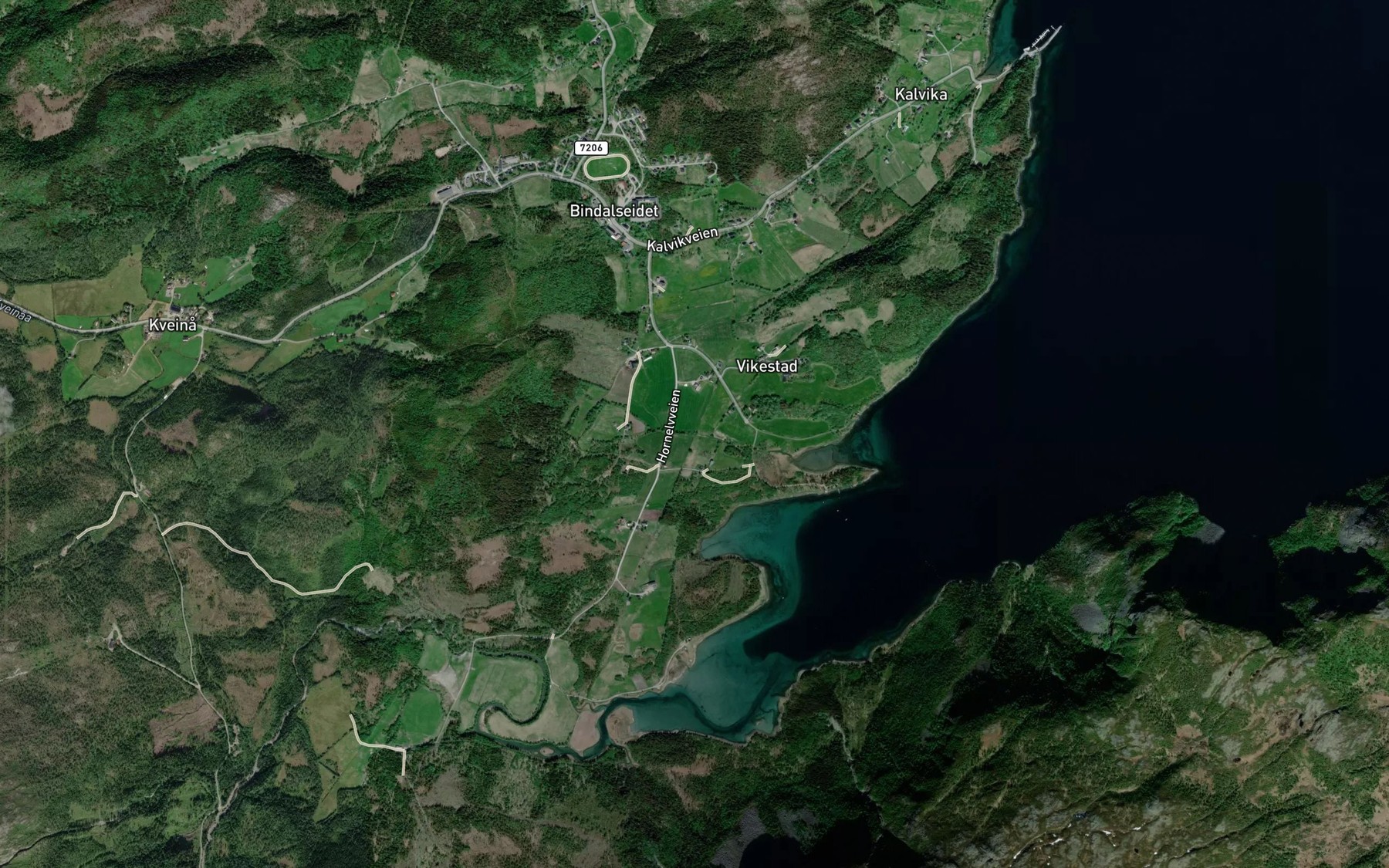 Satellite map of the Manabekken