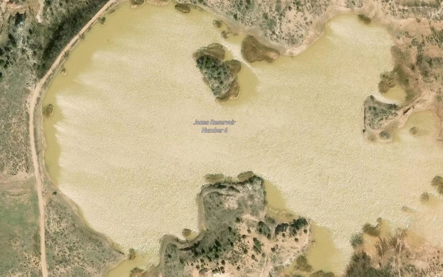 Satellite map of the Jones Reservoir Number 4
