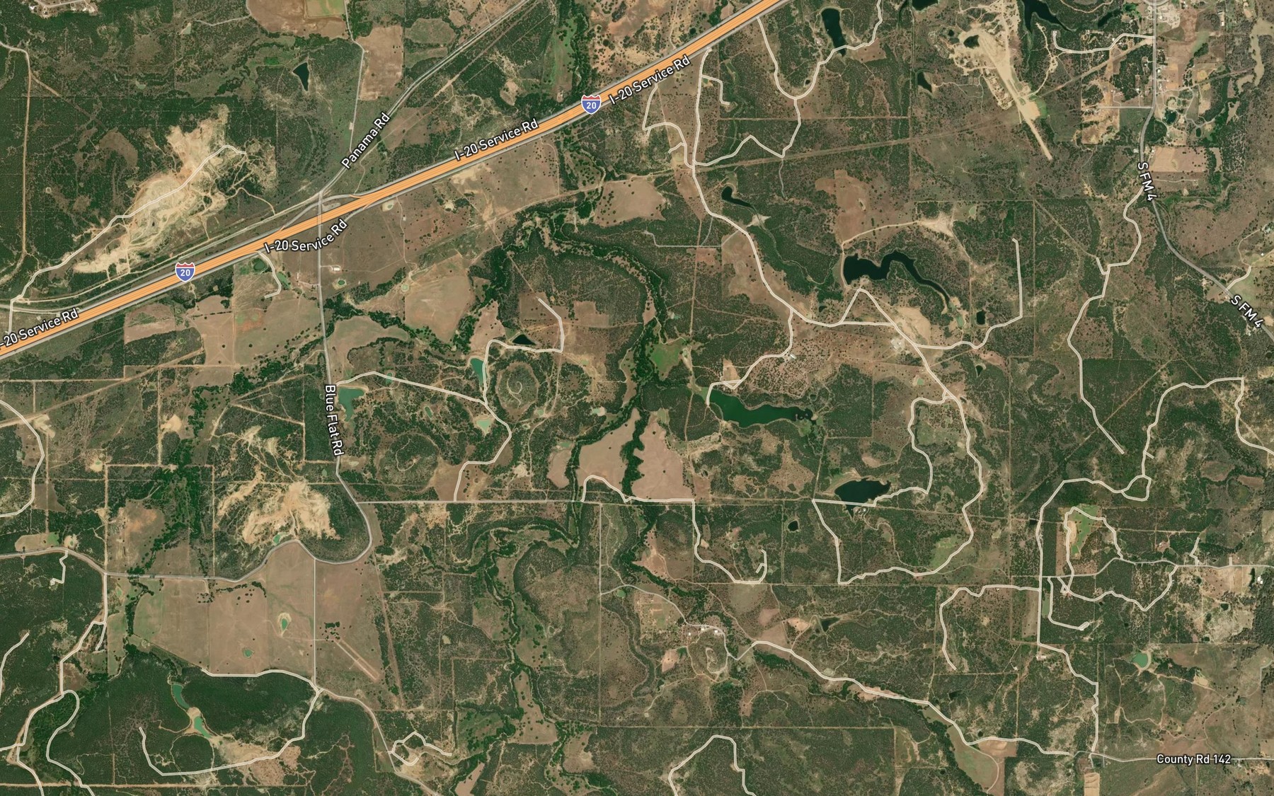 Satellite map of the Bear Creek