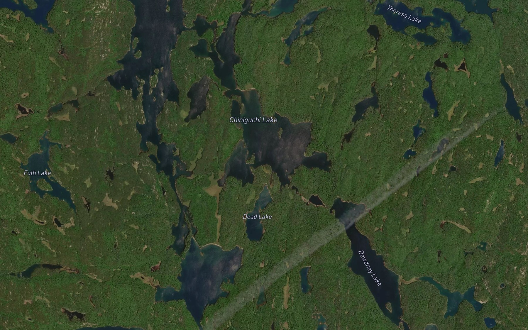 Satellite map of the Southeast Bay