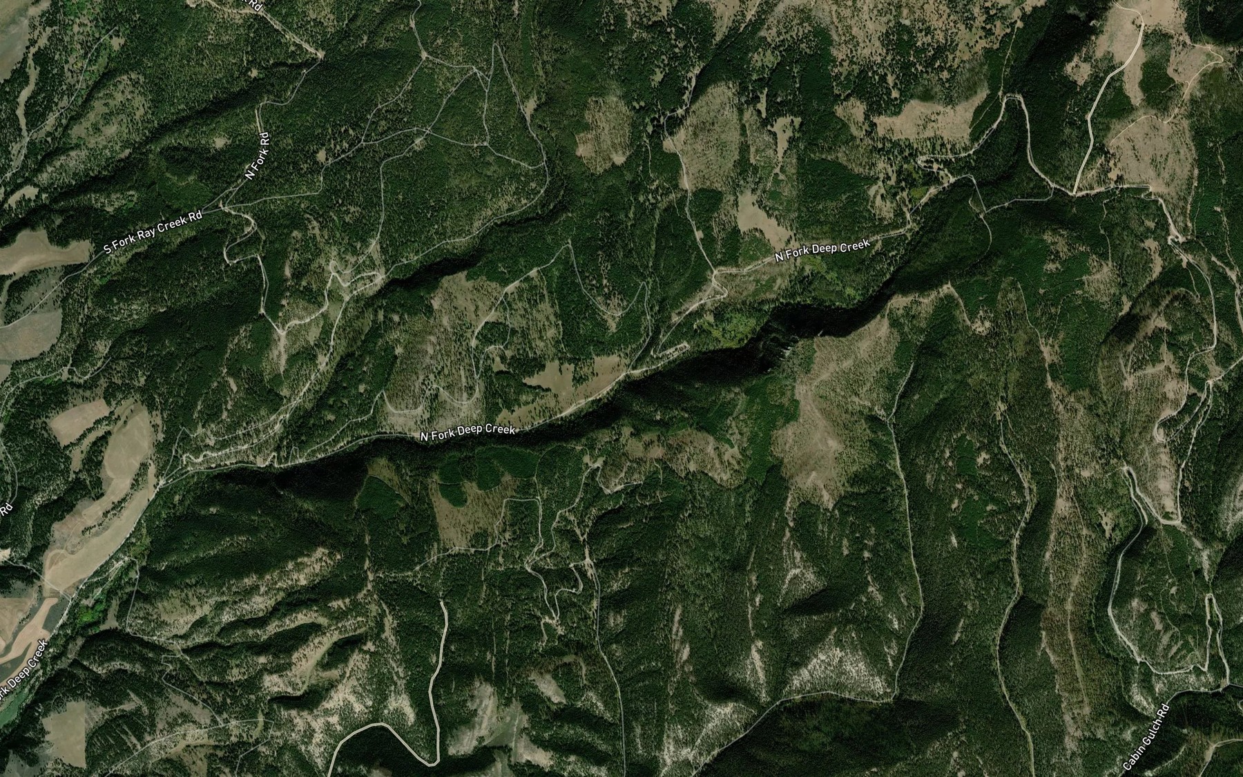 Satellite map of the Spring Creek