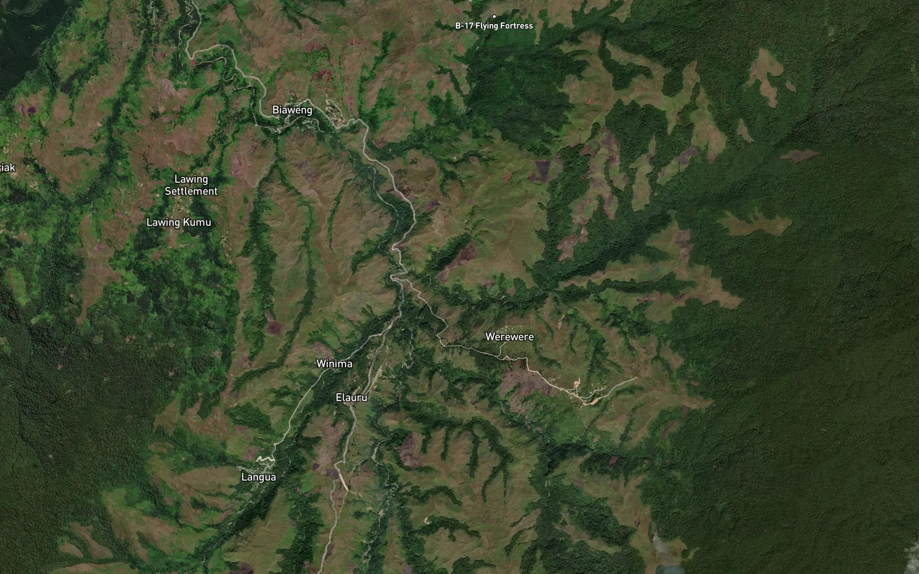 Satellite map of the Iwalewi Creek