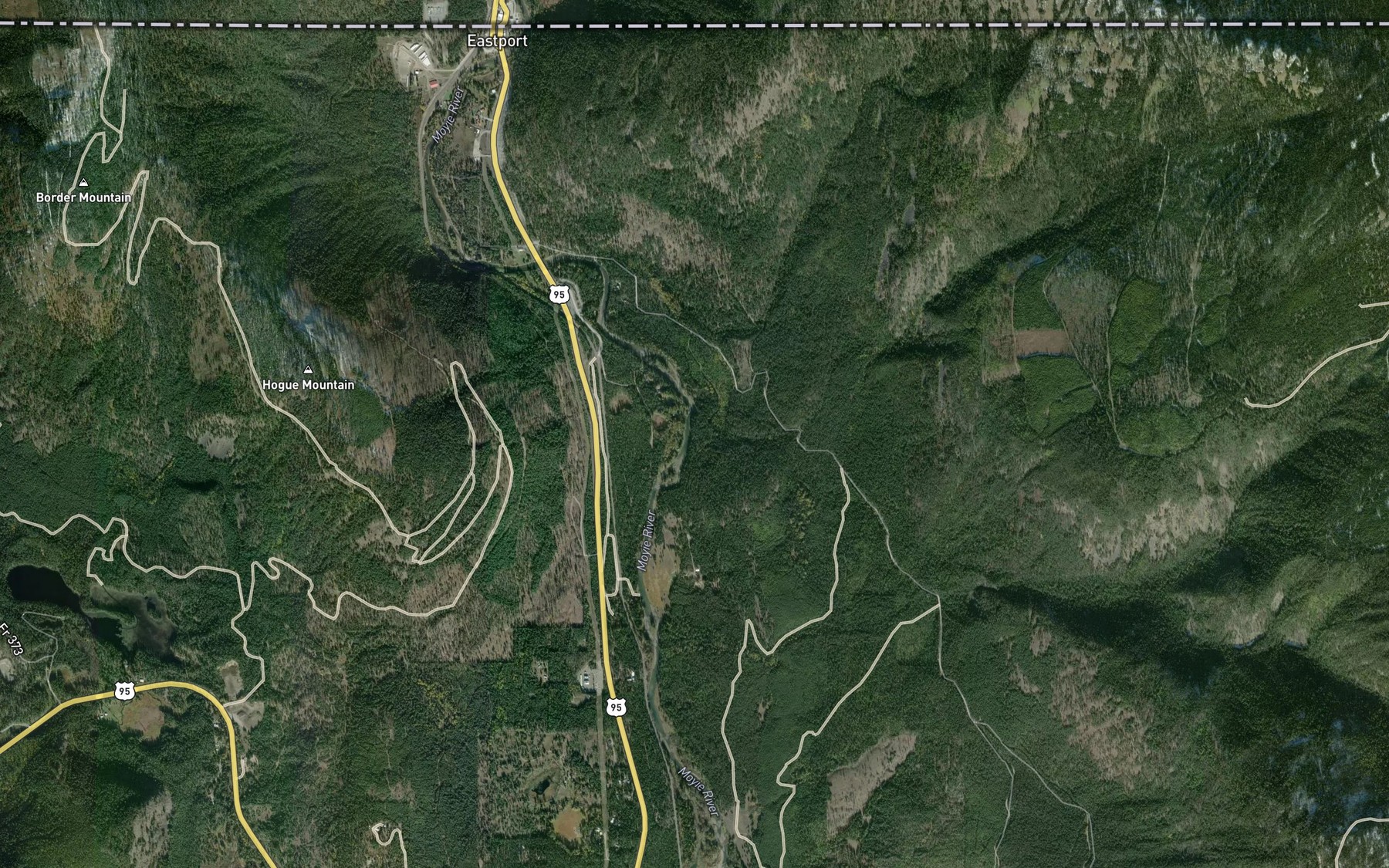 Satellite map of the Brass Creek