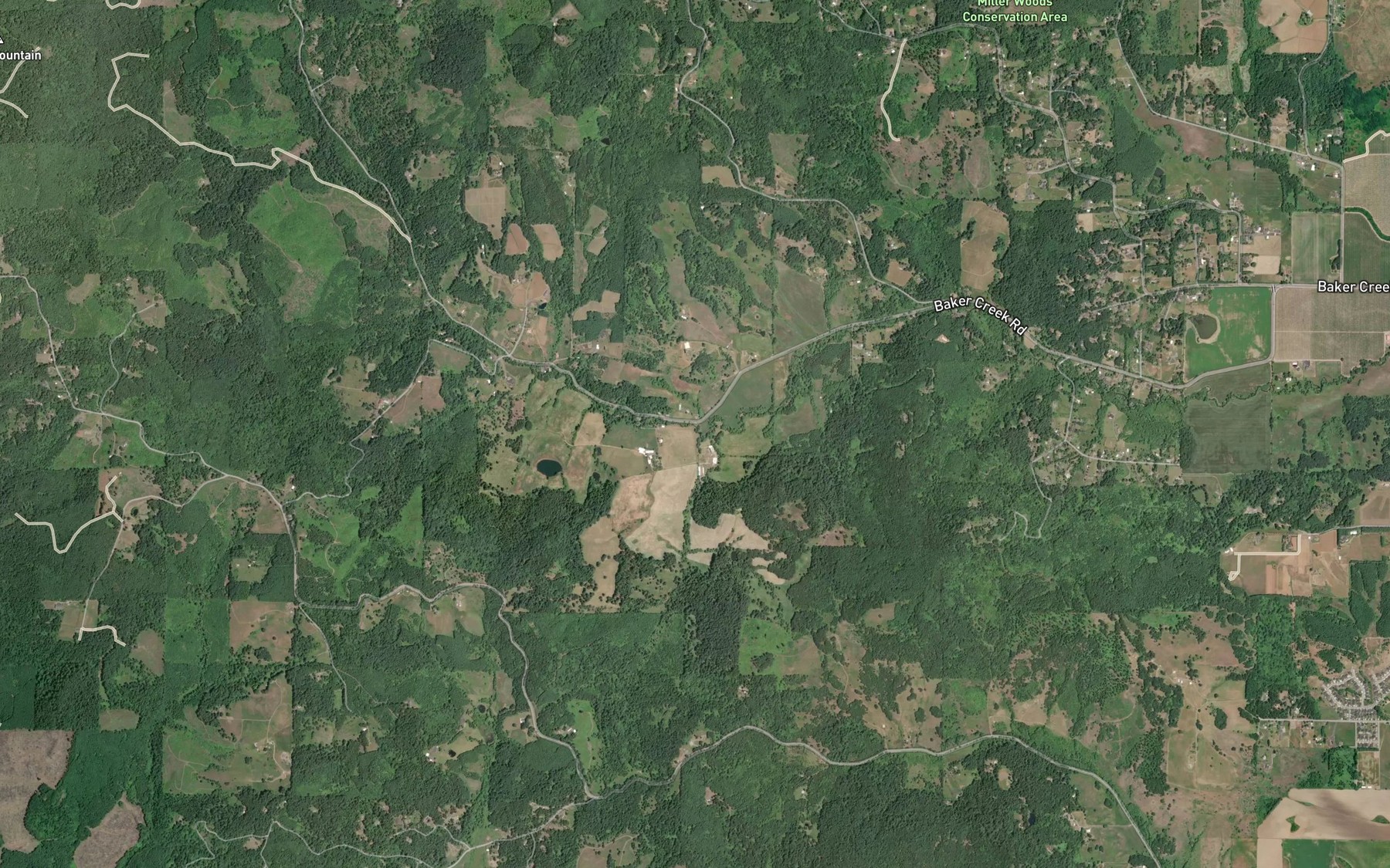 Satellite map of the Snake Creek