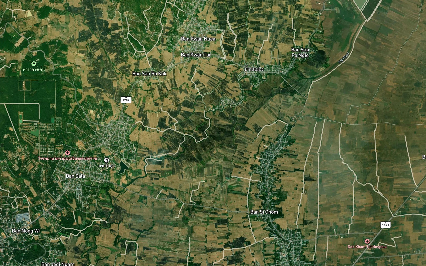 Satellite map of the Huai Pha Yot
