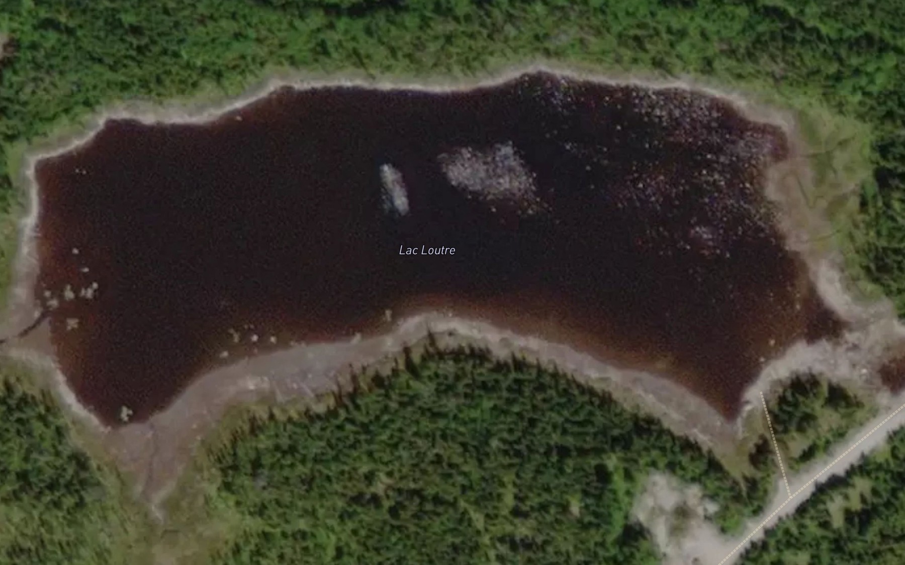 Satellite map of the Lac Loutre