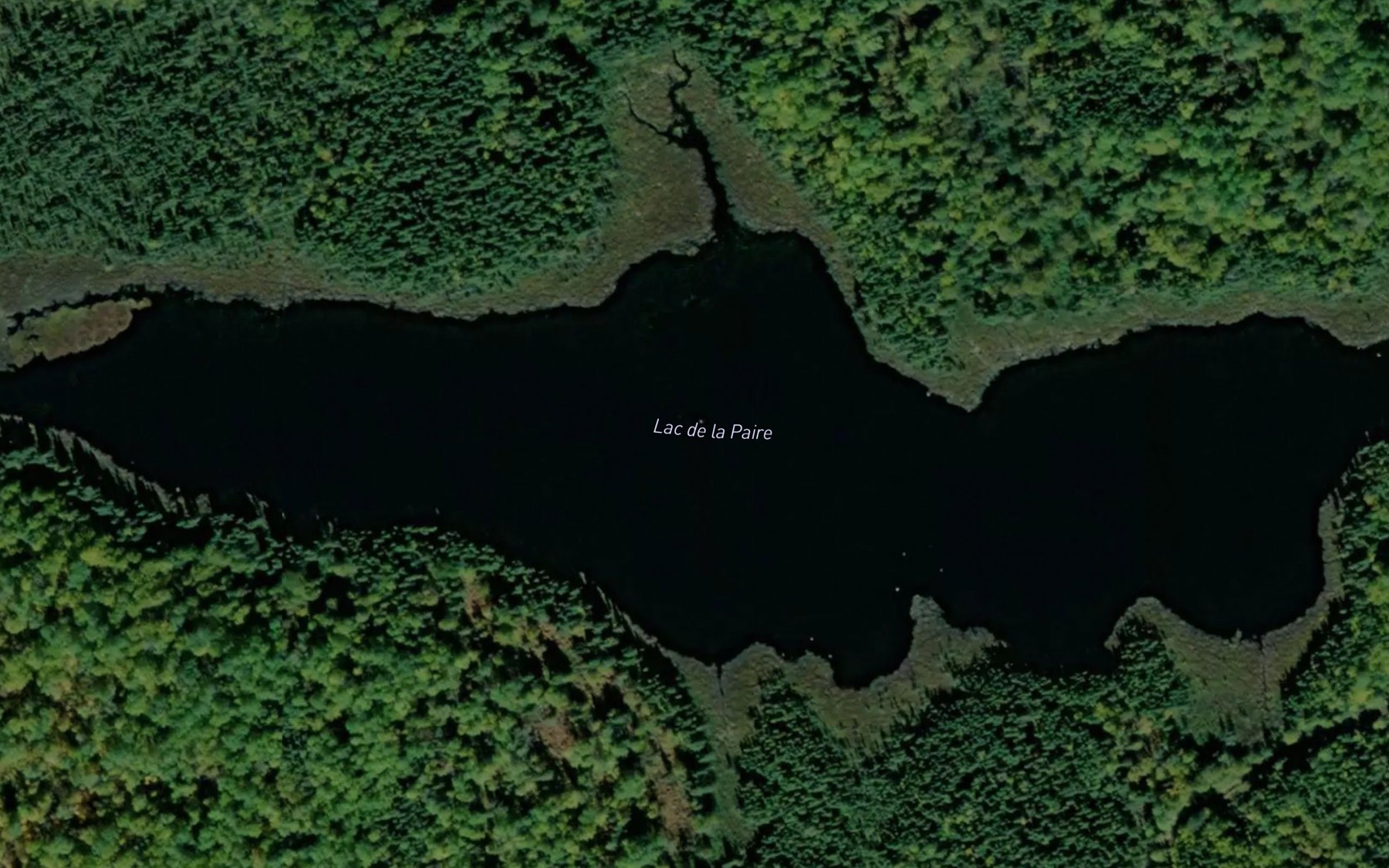 Satellite map of the Lac de la Paire