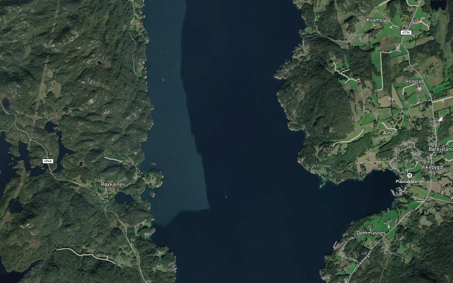 Satellite map of the Alfjorden