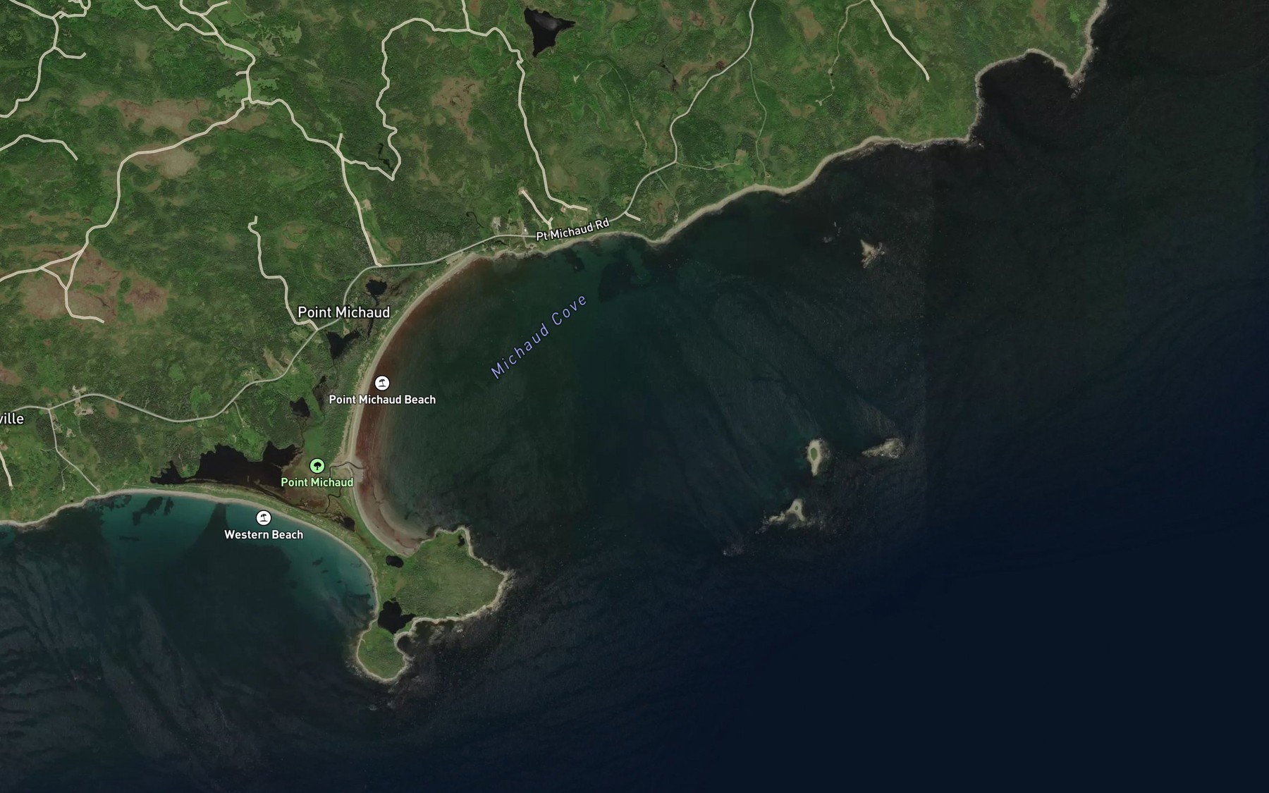 Satellite map of the Murphys Brook