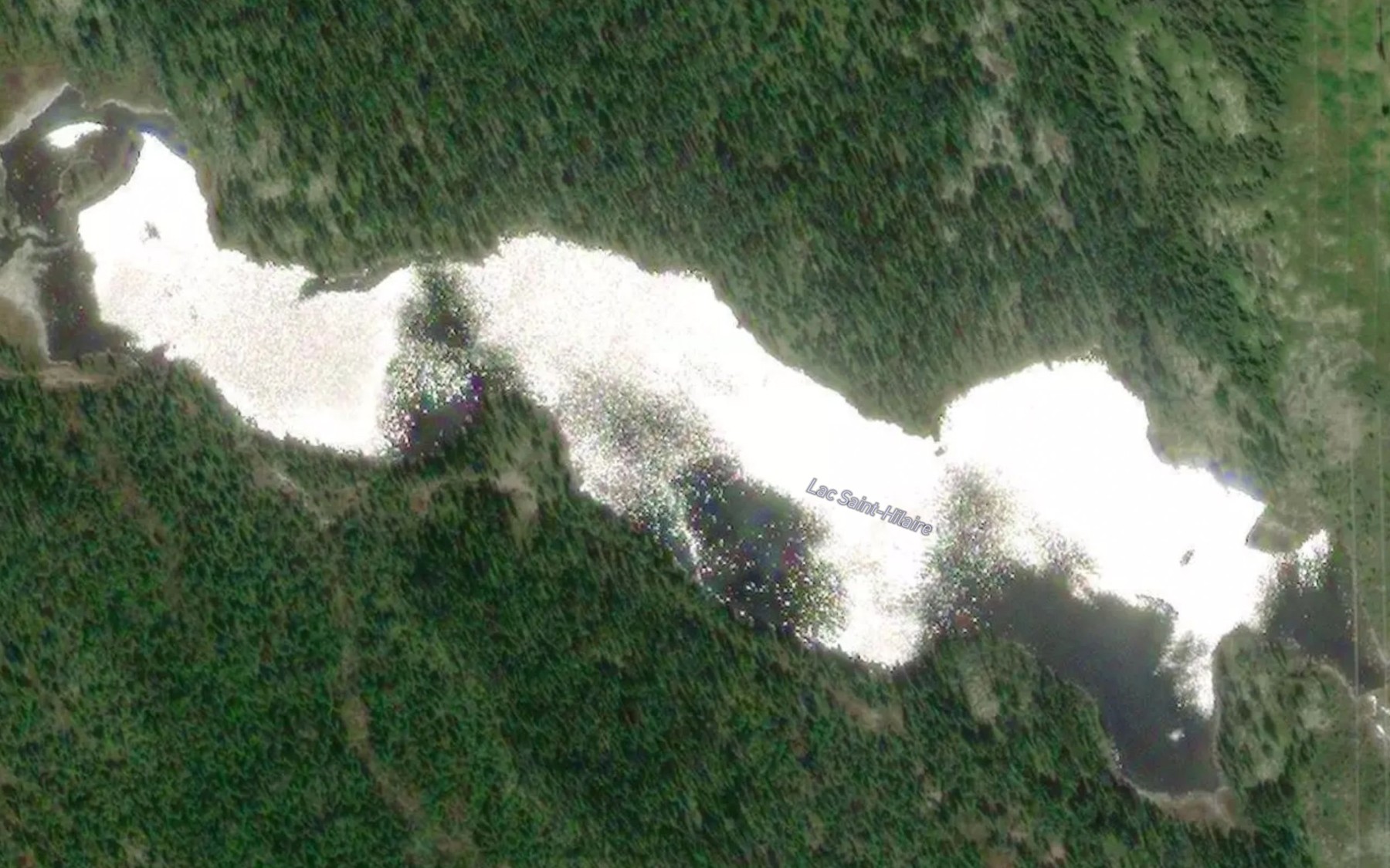 Satellite map of the Lac Saint-Hilaire