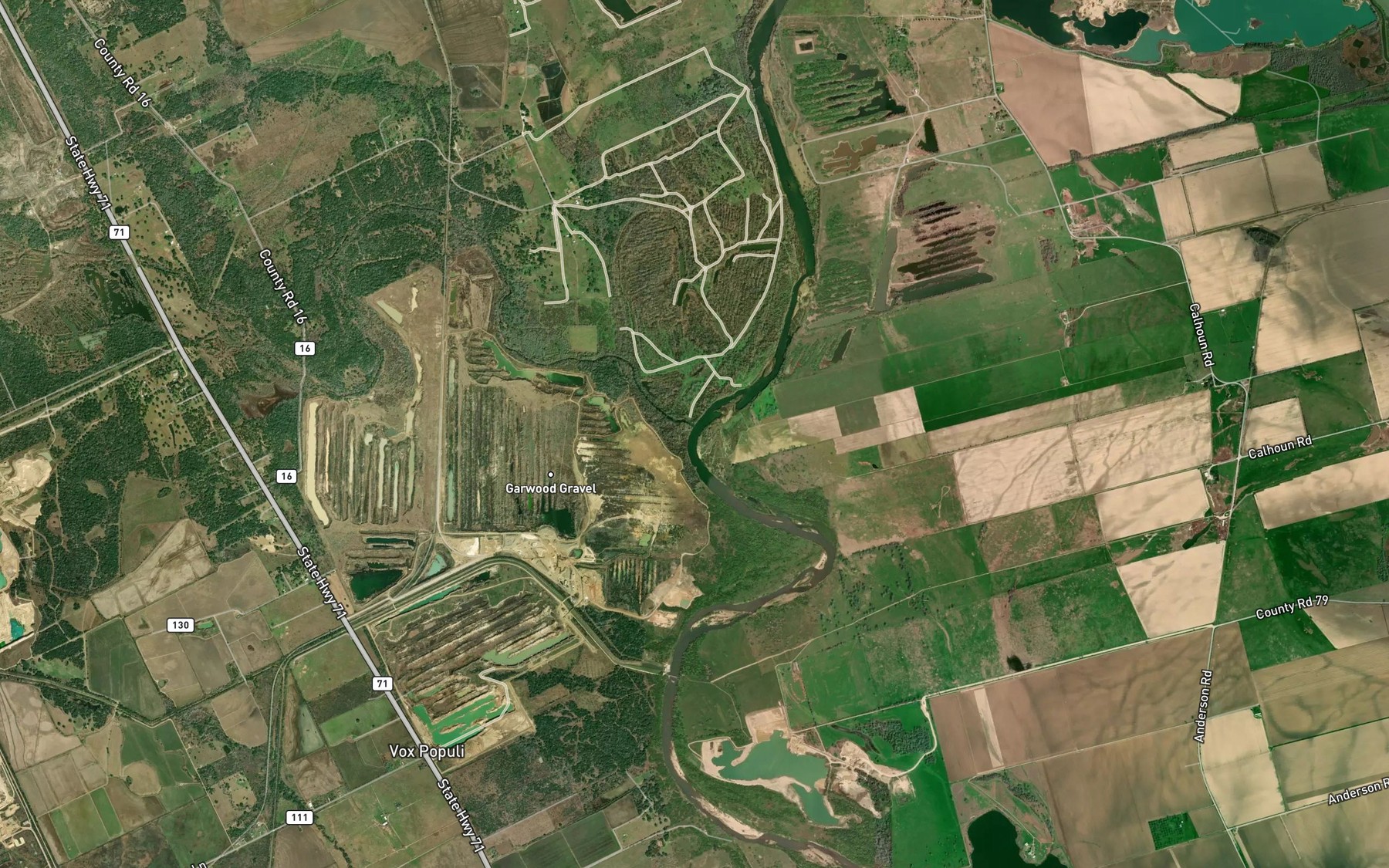 Satellite map of the Skull Creek