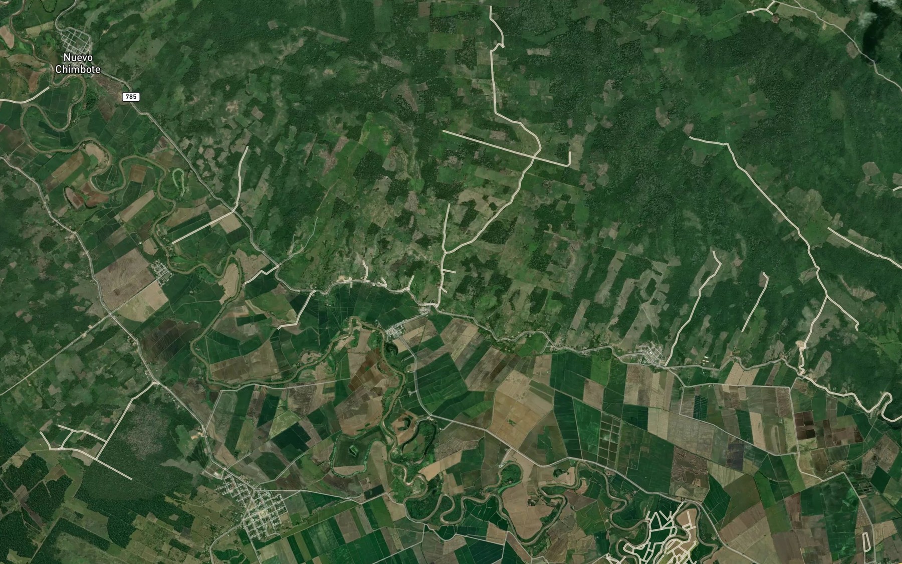 Satellite map of the Quebrada Machinguillo
