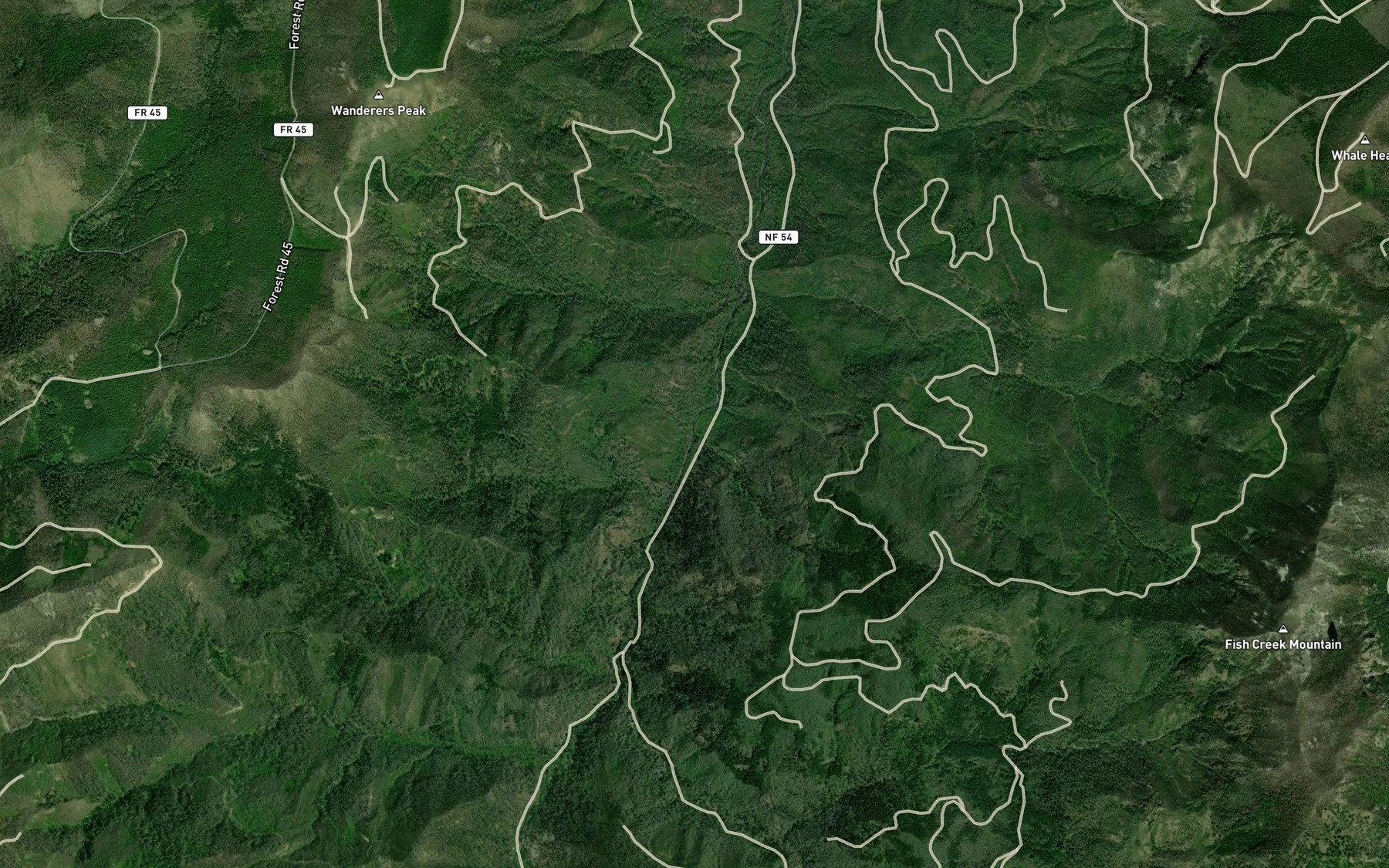 Satellite map of the Silk Creek