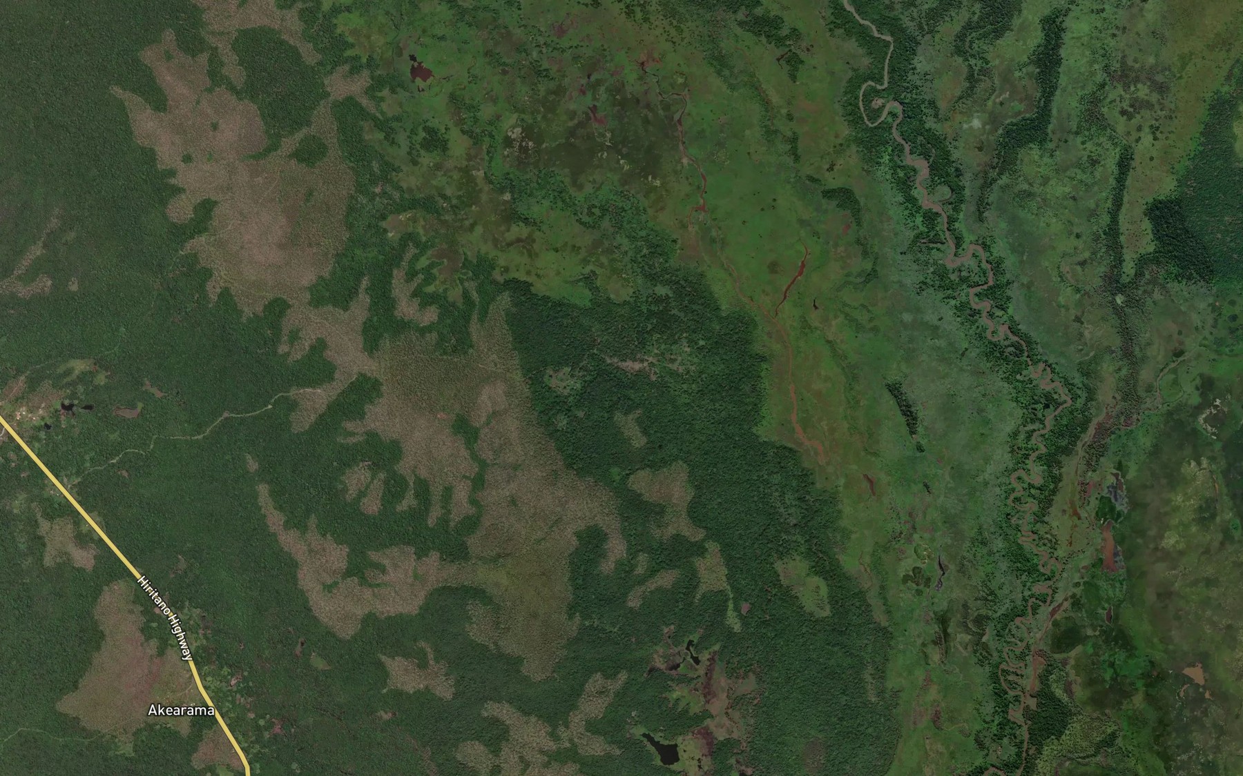 Satellite map of the River Akevailu